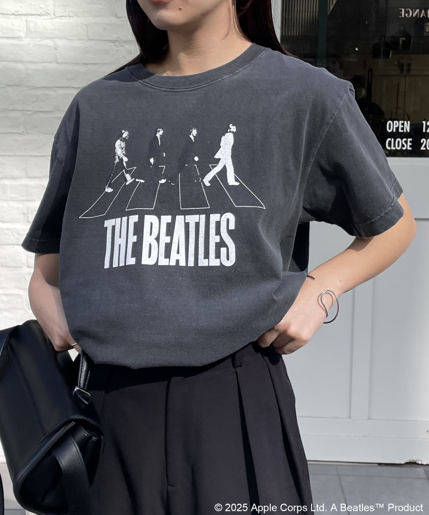 CAPRICIEUX LE'MAGE(カプリシュレマージュ) レディース 〈GOOD ROCK SPEED〉BEATLES ABBEY Tシャツ ブラック