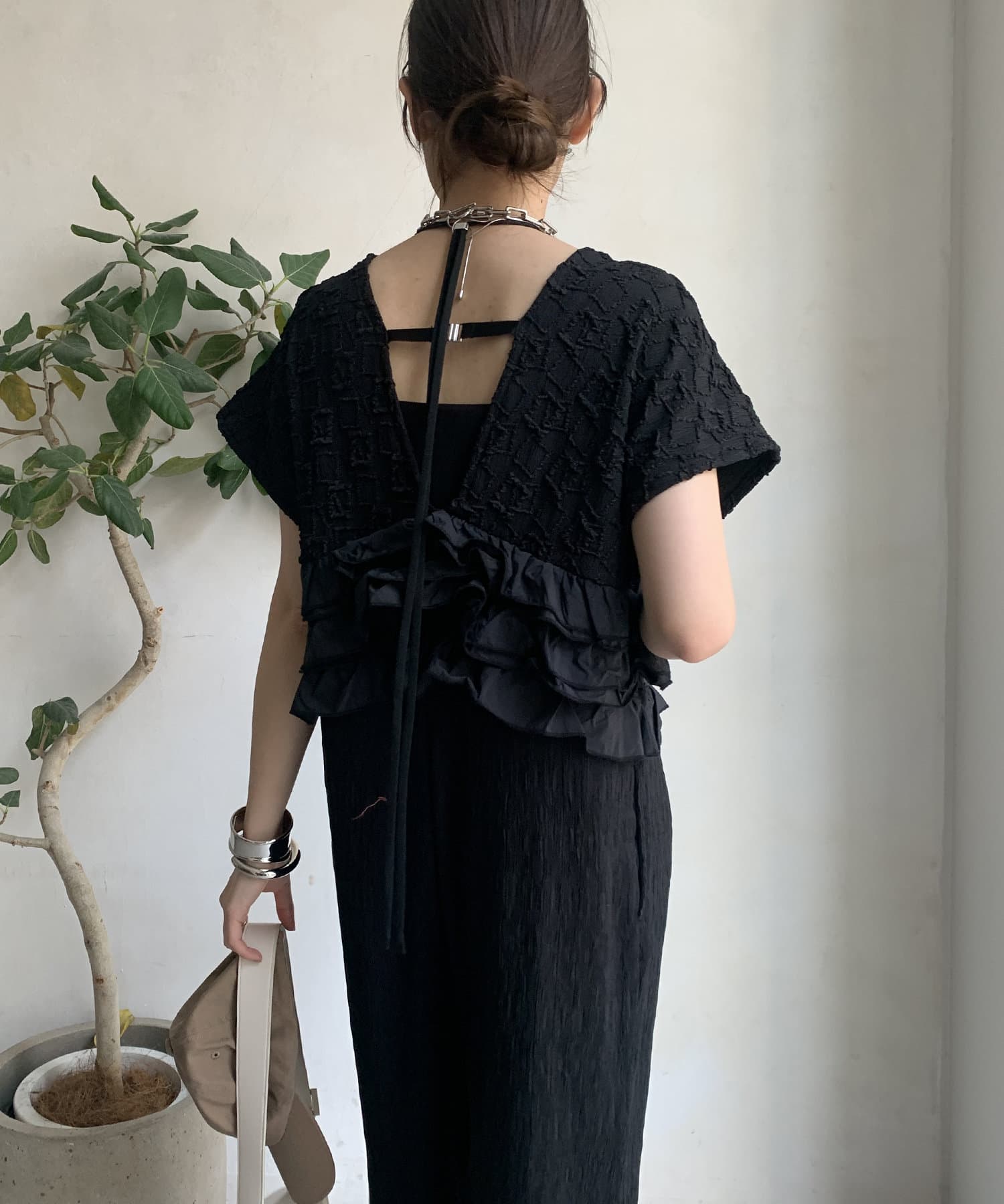 DOUDOU(ドゥドゥ) 【WEB限定】異素材コンビネゾン