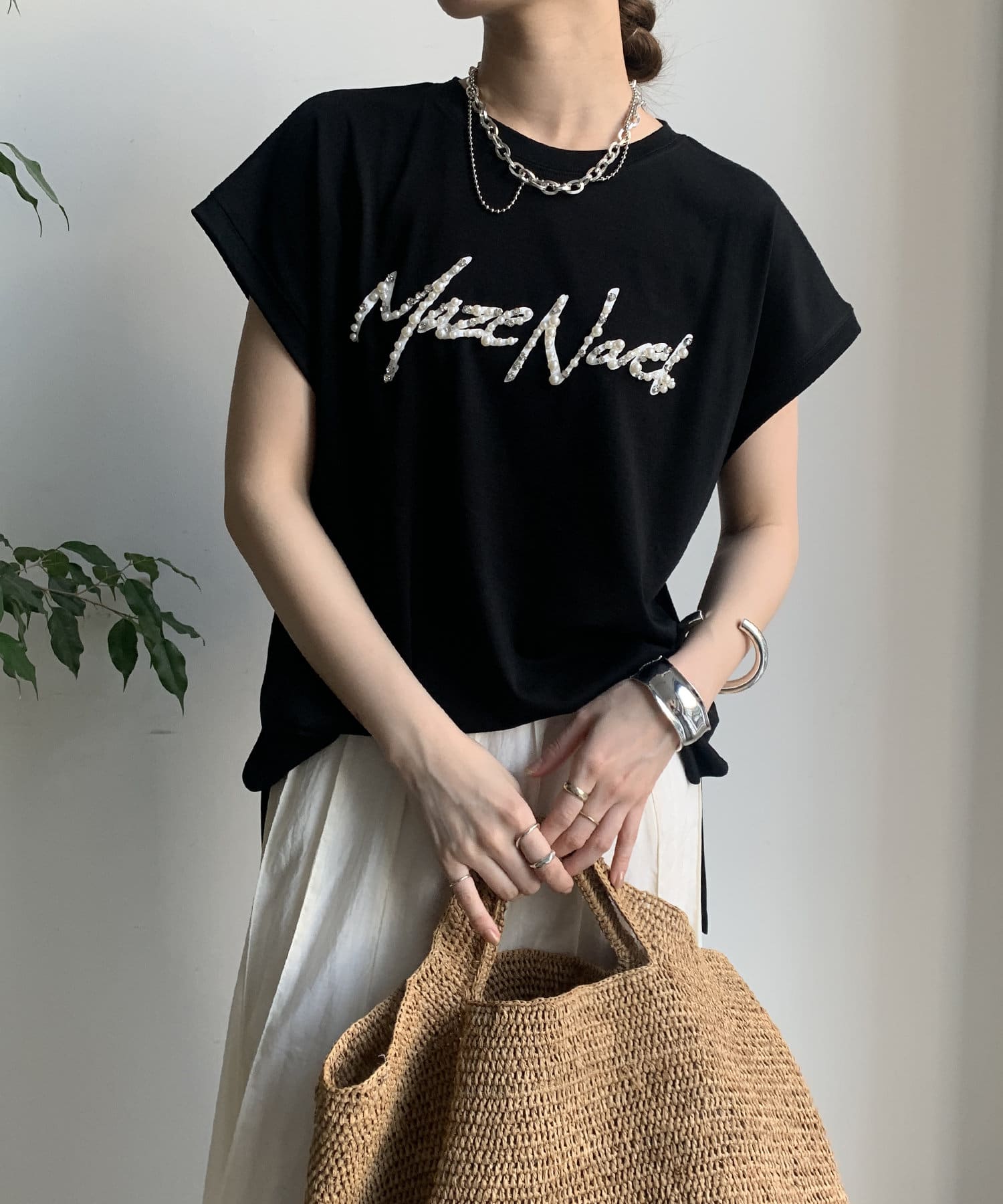 DOUDOU(ドゥドゥ) 【WEB限定】ビジューロゴTEE