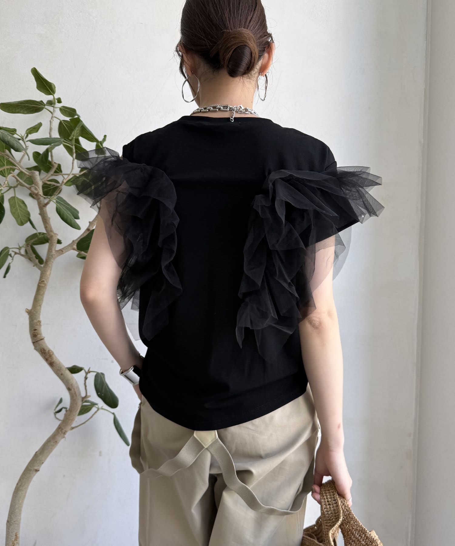 DOUDOU(ドゥドゥ) 【WEB限定】2WAYフリルTEE