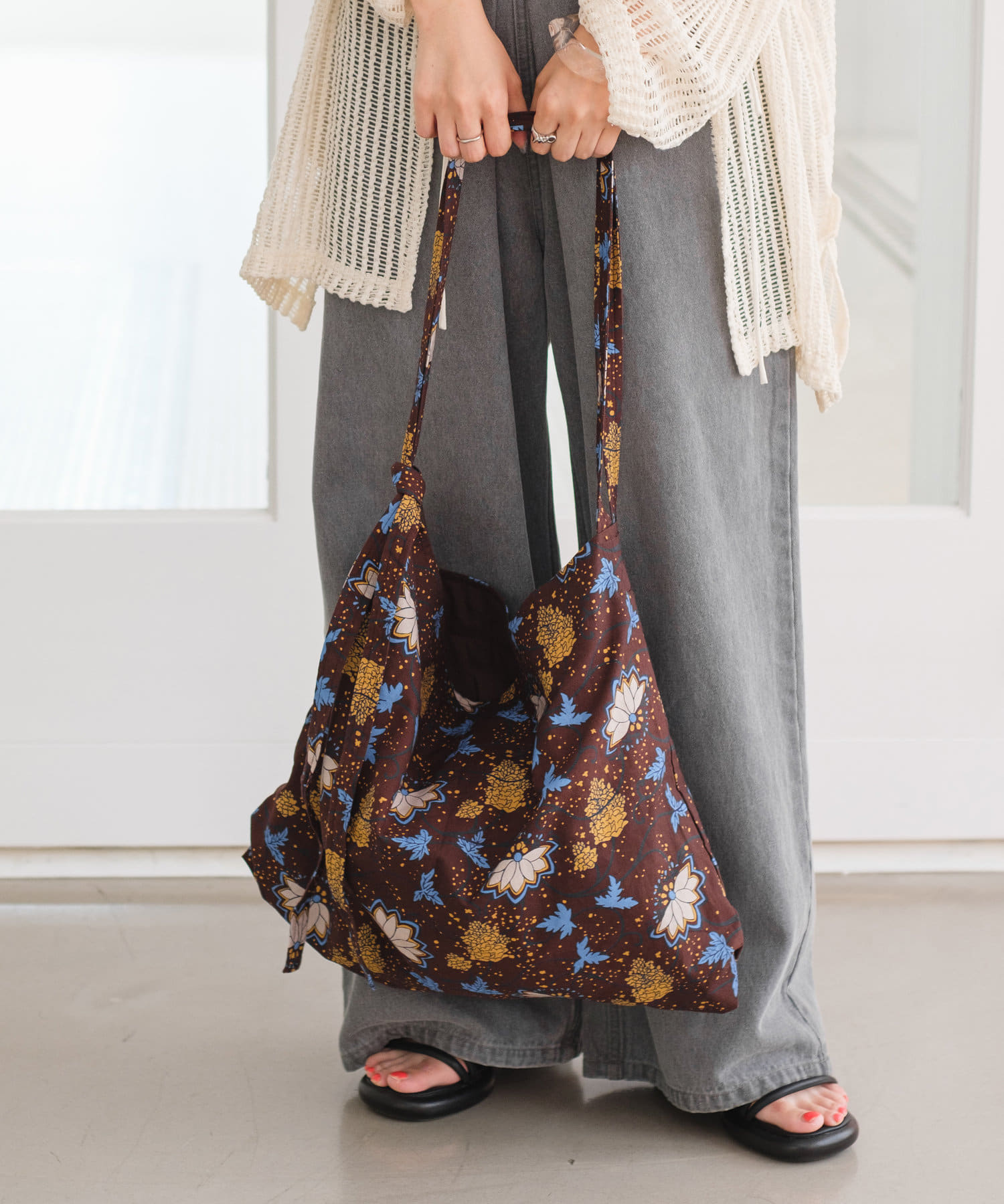 OUTLET(アウトレット) レディース 【Kastane】バティック柄トートBAG ブラウン