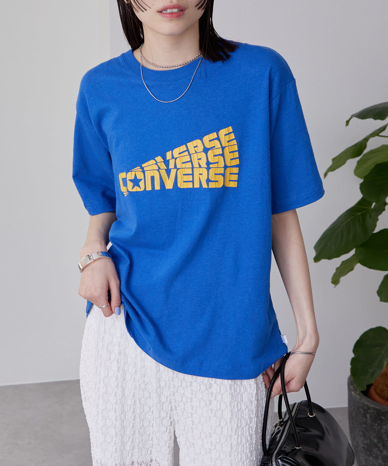 mystic(ミスティック) [CONVERSE]ネップスラブ天竺クラックPT S/ST