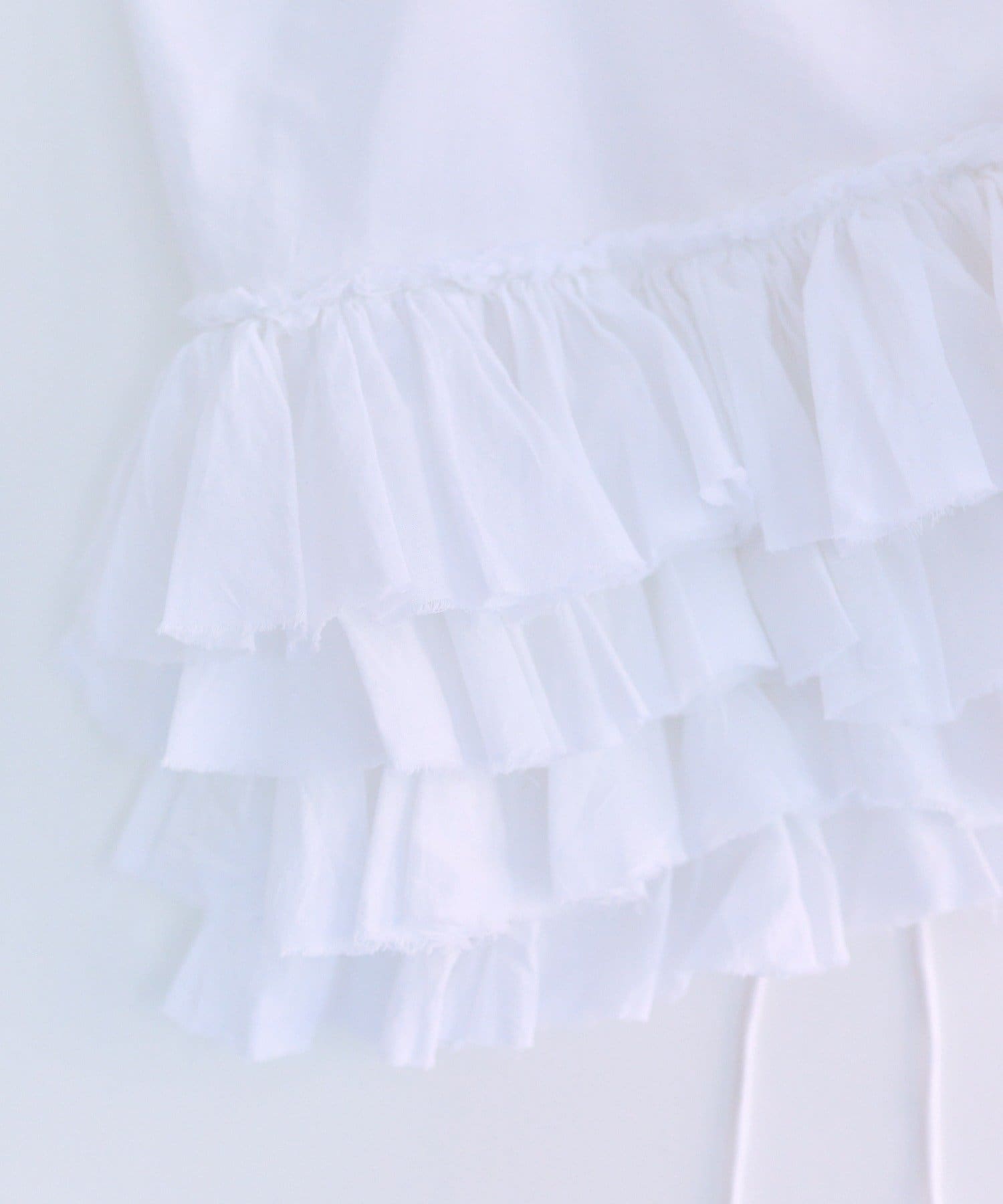 ブラウス シャツ 「crinkle」asymmetry flower cami レディース asymmetry flower cami｜WHITE