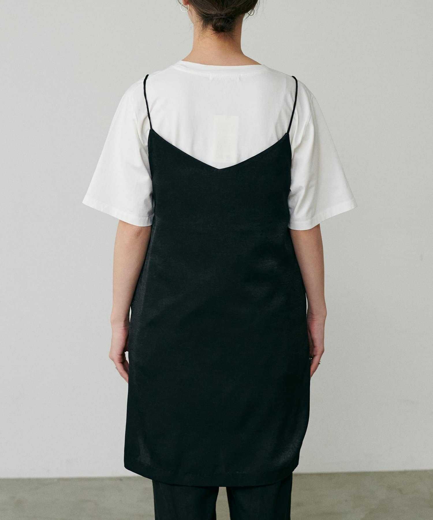 LARUTA(ラルータ) マットバックサテンチュニックワンピース