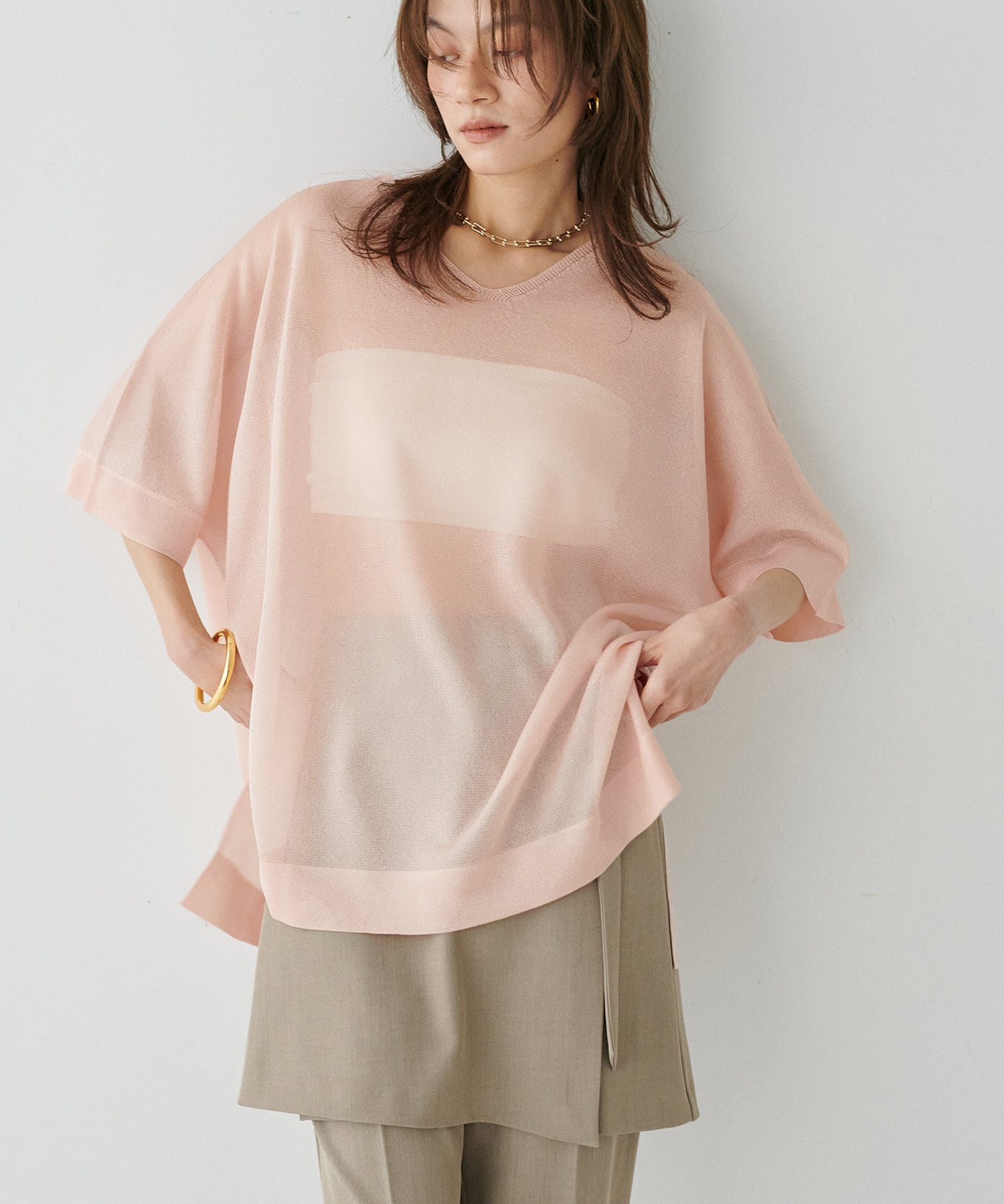 LARUTA(ラルータ) ［Web限定］シアーボートネックニットプルオーバー