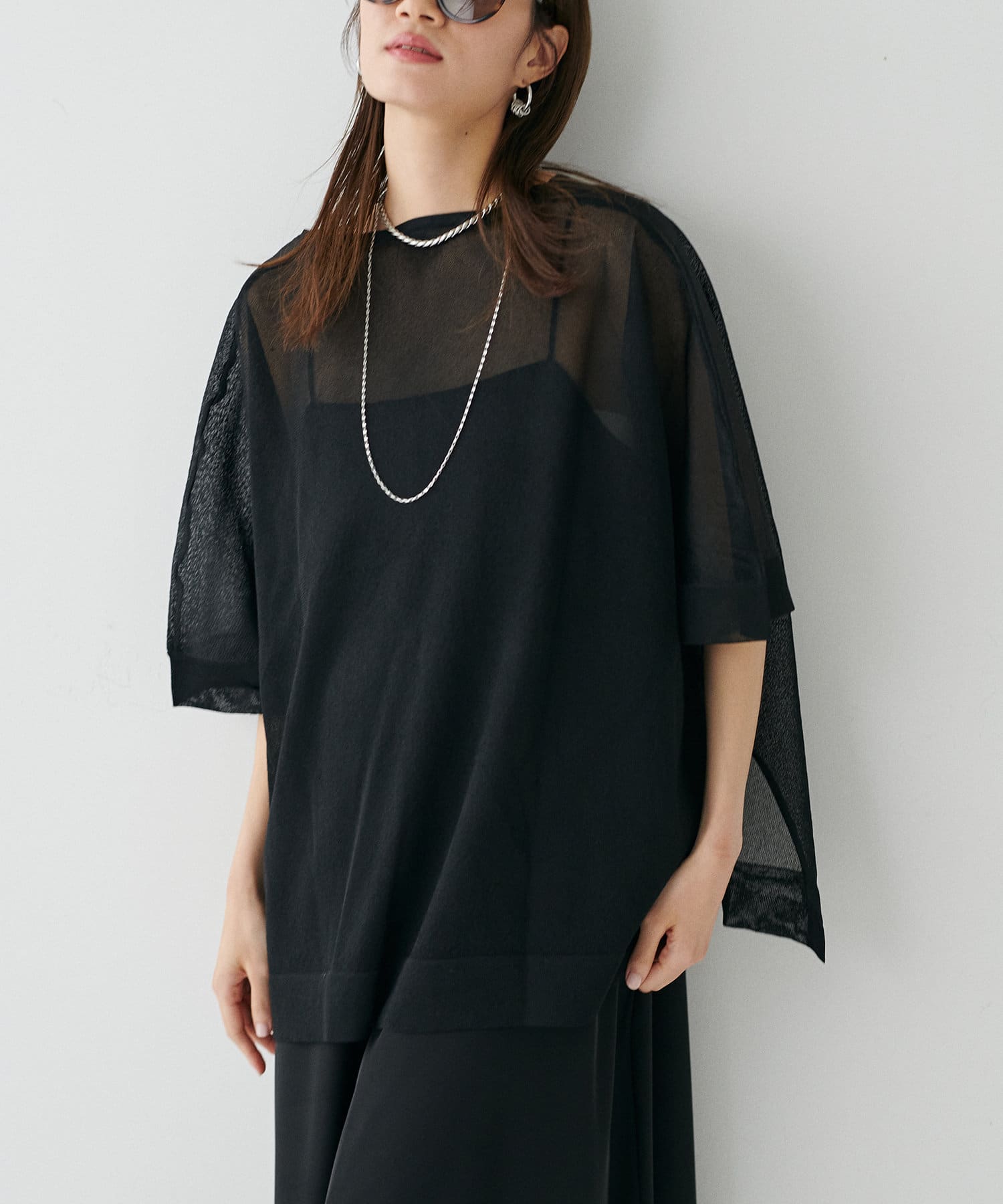 LARUTA(ラルータ) ［Web限定］シアーボートネックニットプルオーバー