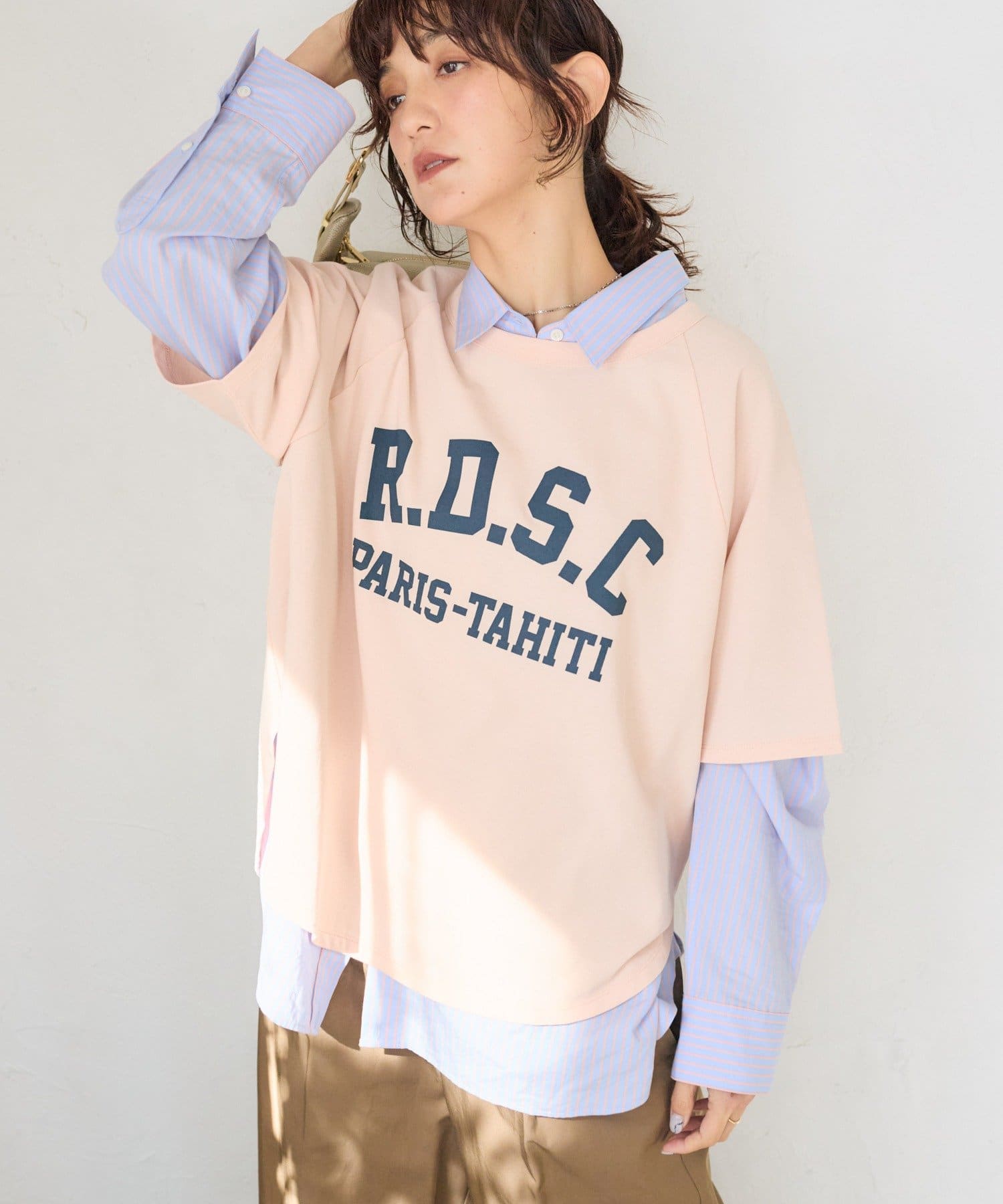 RIVE DROITE(リヴドロワ) 予約【インフルエンサーYossshiiii企画/新色追加】R.D.S.CロゴTee/4月下旬お届け予定