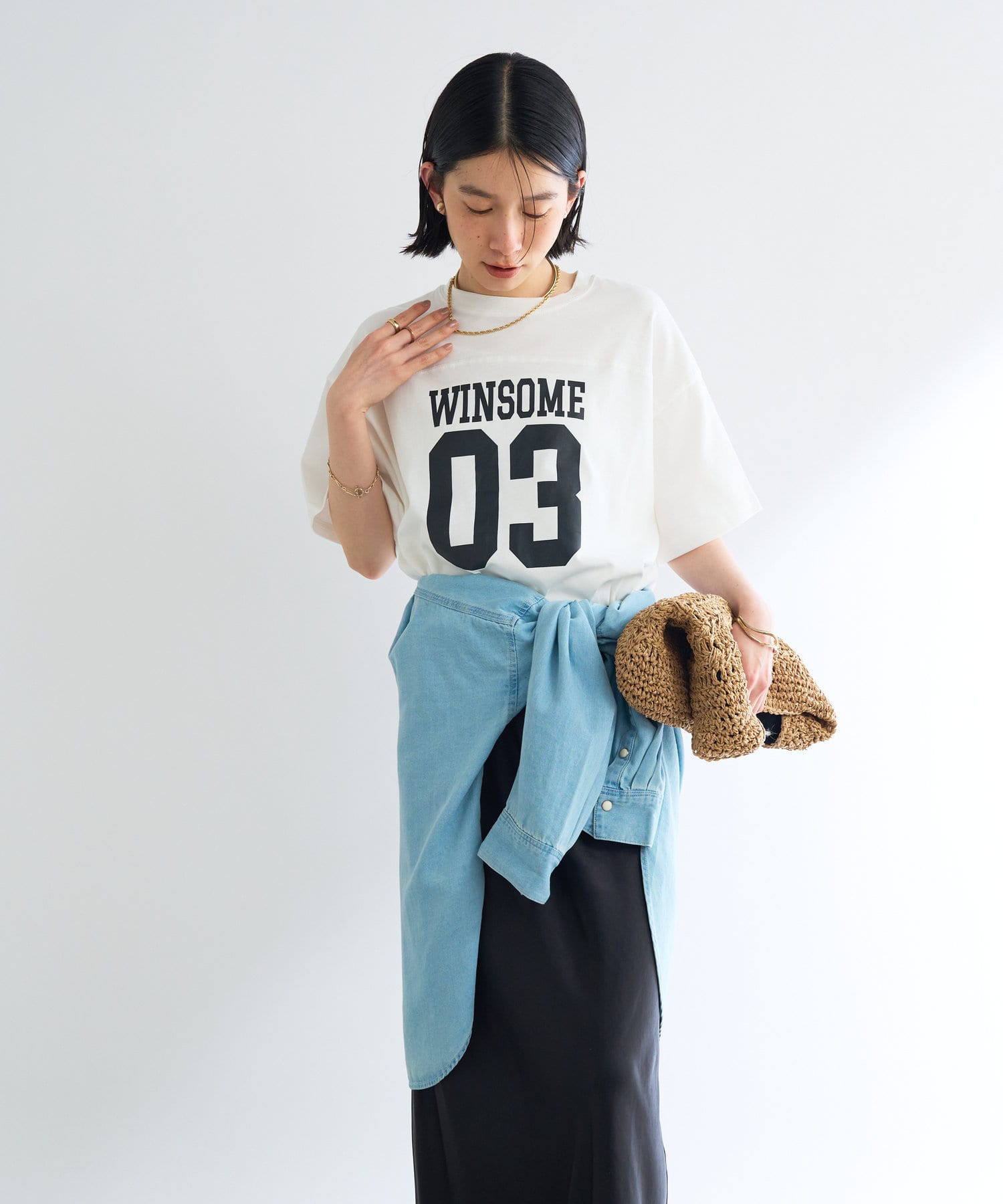 綿100%・リラックスした着心地》ナンバリングリラックスTシャツ 綿100%・リラックスした着心地》ナンバリングリラックスTシャツ