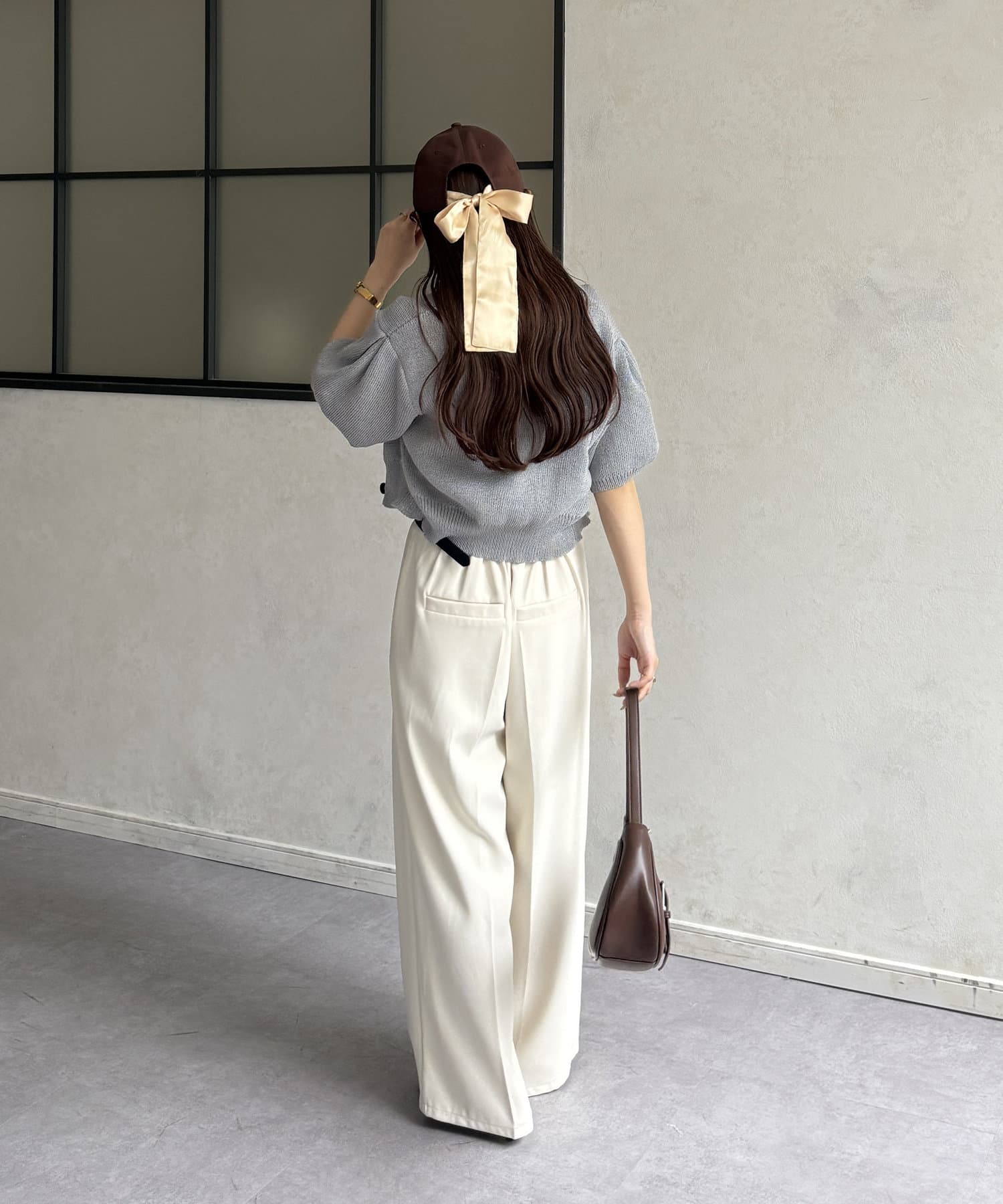 Thevon.(ゼヴォン) サテンリボンツイルキャップ