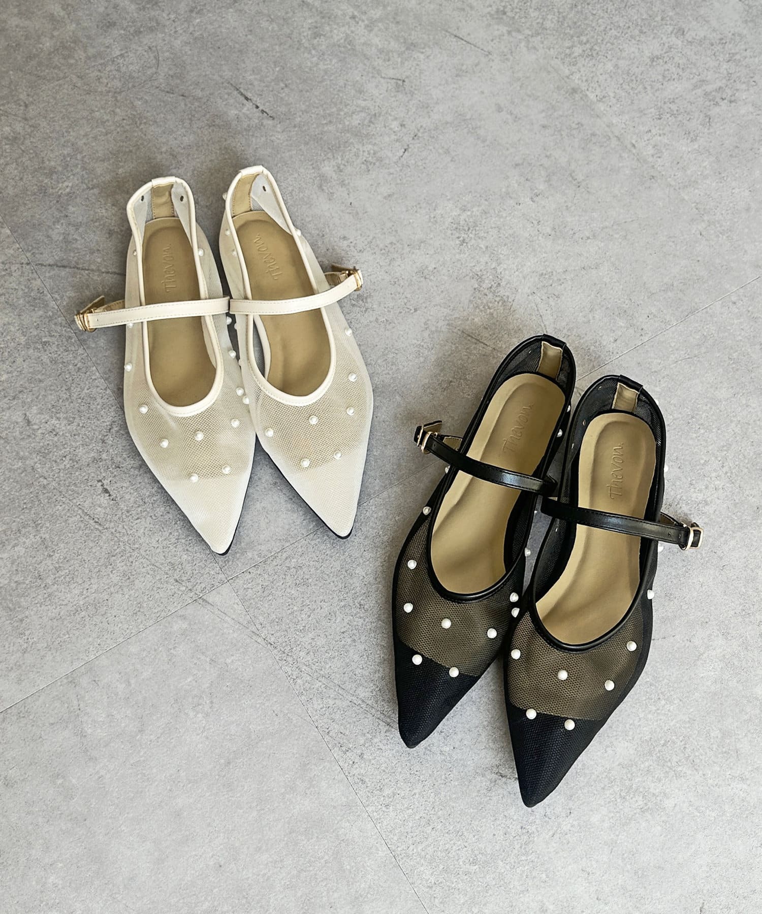 Thevon.(ゼヴォン) シアーパールパンプス
