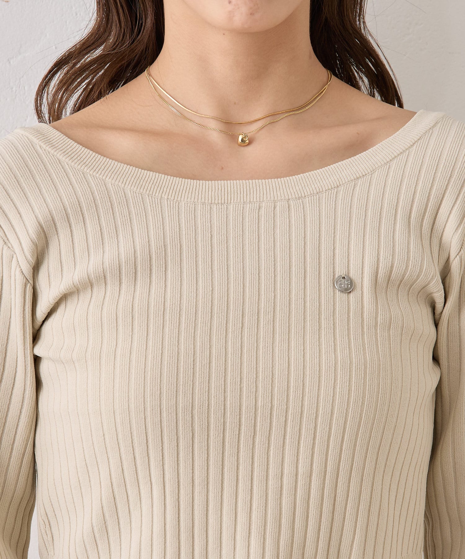 OUTLET(アウトレット) 【Chico】バック開きリボンリブニット