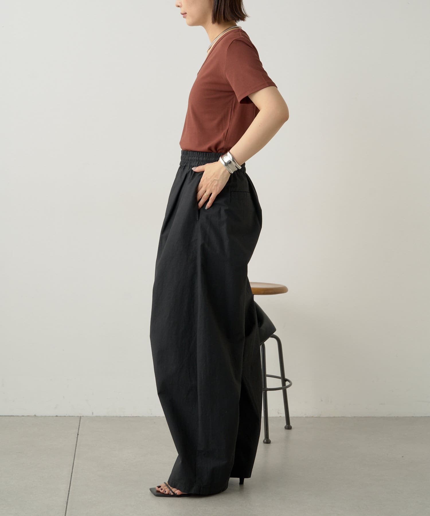 OUTLET(アウトレット) 【Omekashi】UネックスムースT