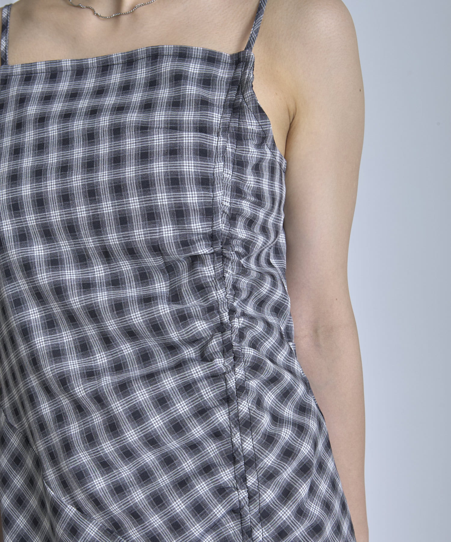 OUTLET(アウトレット) 【RAY CASSIN】チェックドロストキャミワンピース