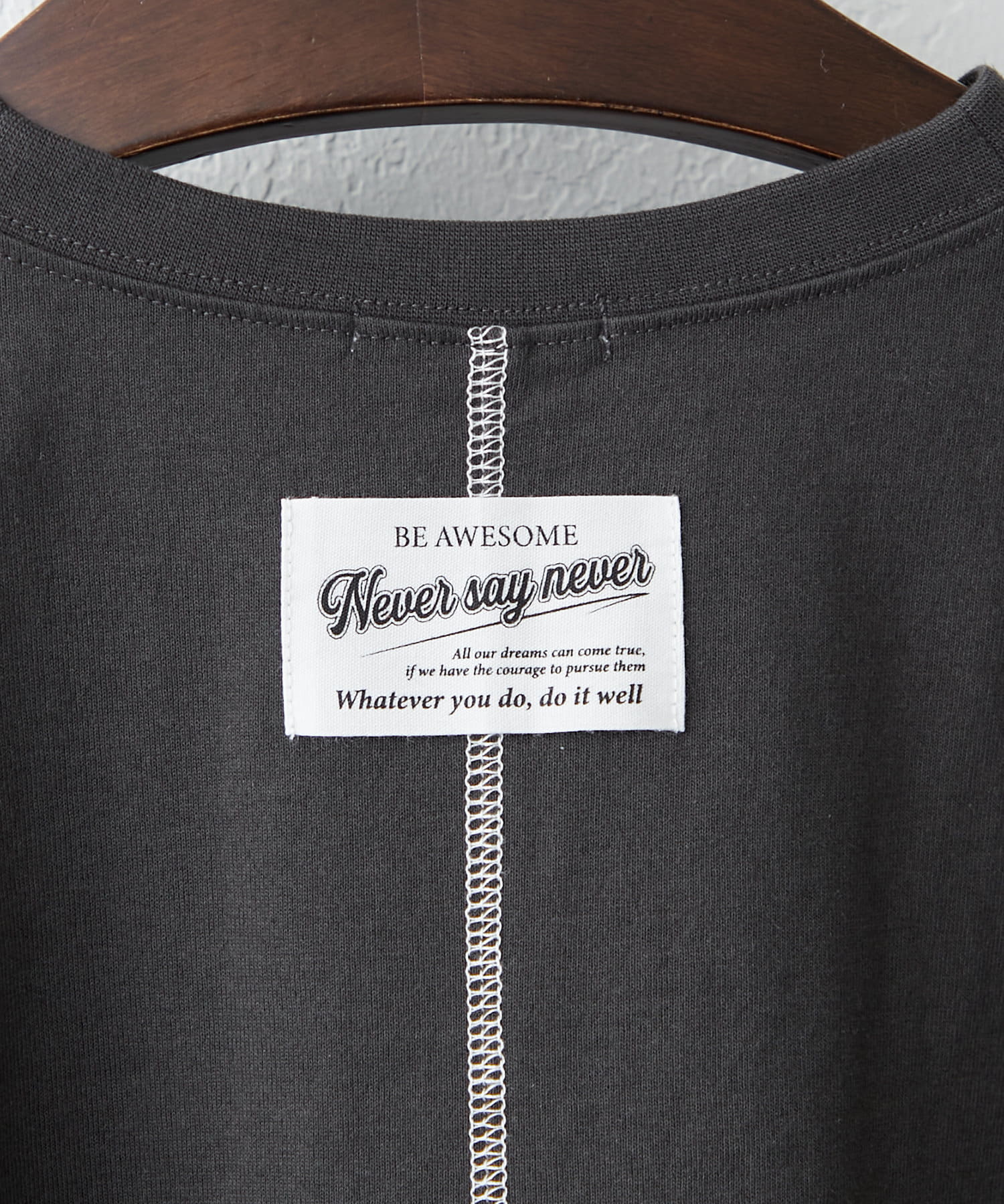 Remind me and forever(リマインドミーアンドフォーエバー) 【NAO】配色ステッチビッグTシャツ