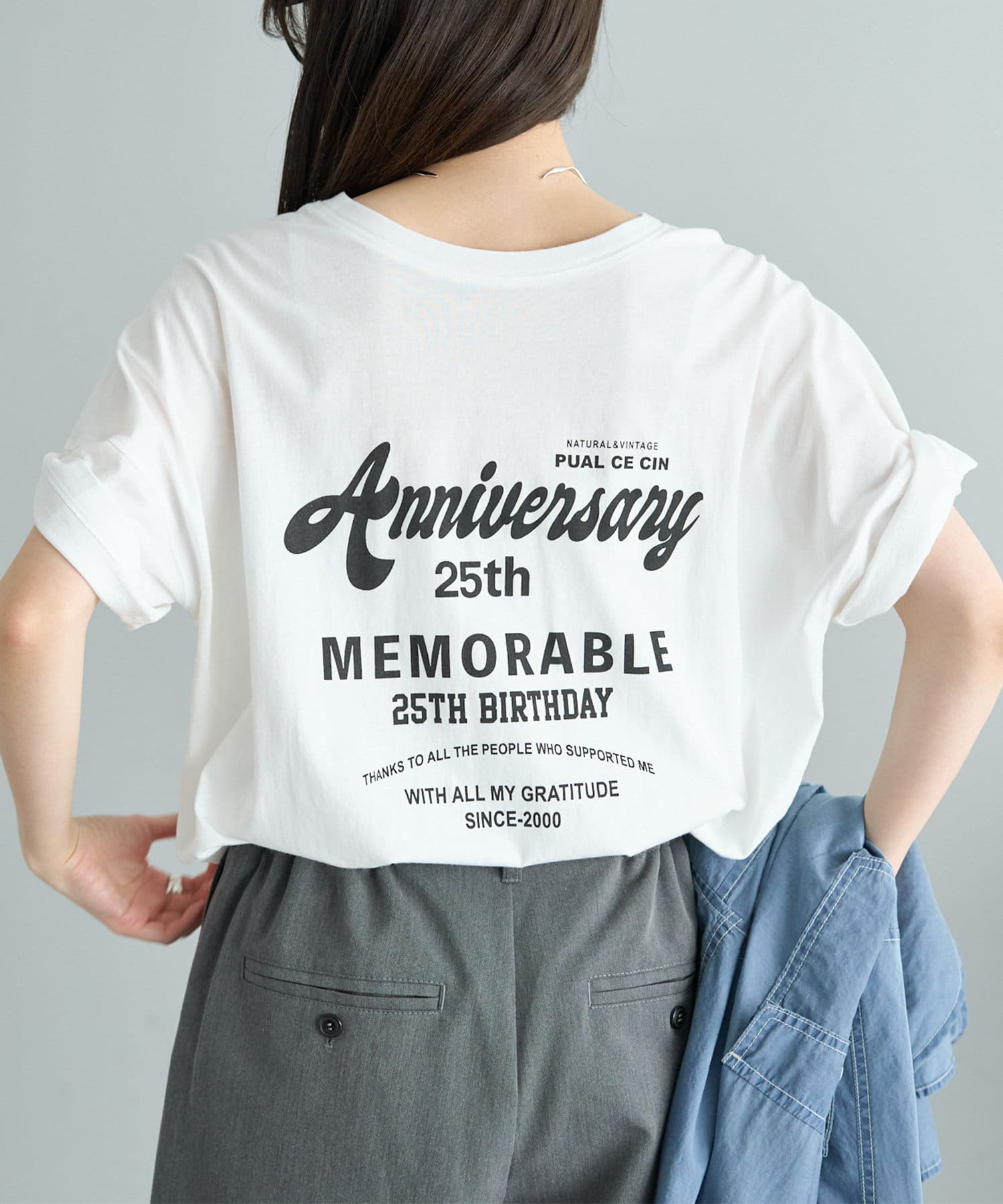 PUAL CE CIN(ピュアルセシン) 【25th】25thロゴ2WAY T