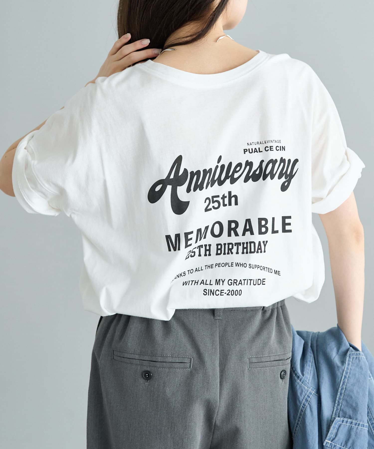 25th】25thロゴ2WAY T | PUAL CE CIN(ピュアルセシン)レディース 25th】25thロゴ2WAY T | PUAL CE CIN(ピュアルセシン)レディース