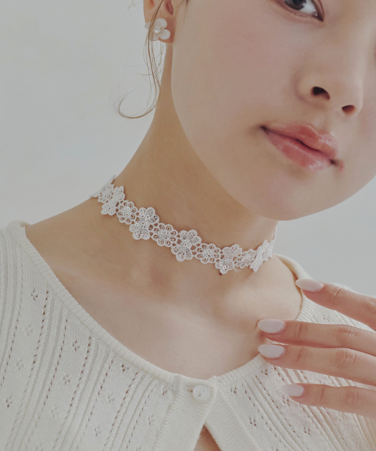 Lattice(ラティス) フラワーレースチョーカー