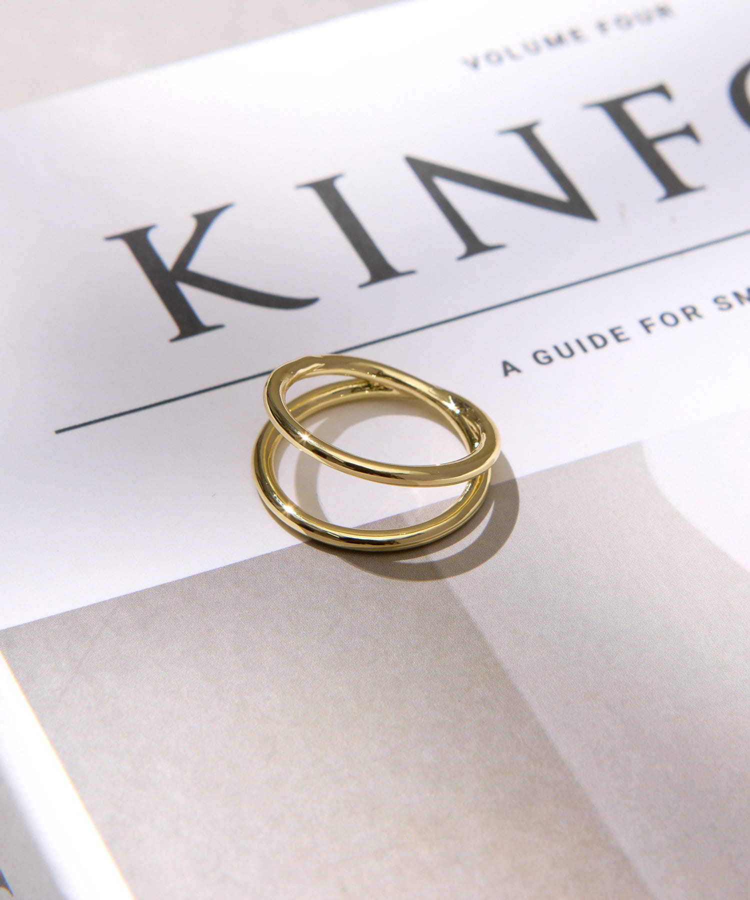 Lattice(ラティス) 【ホワイトメタル】2連リング