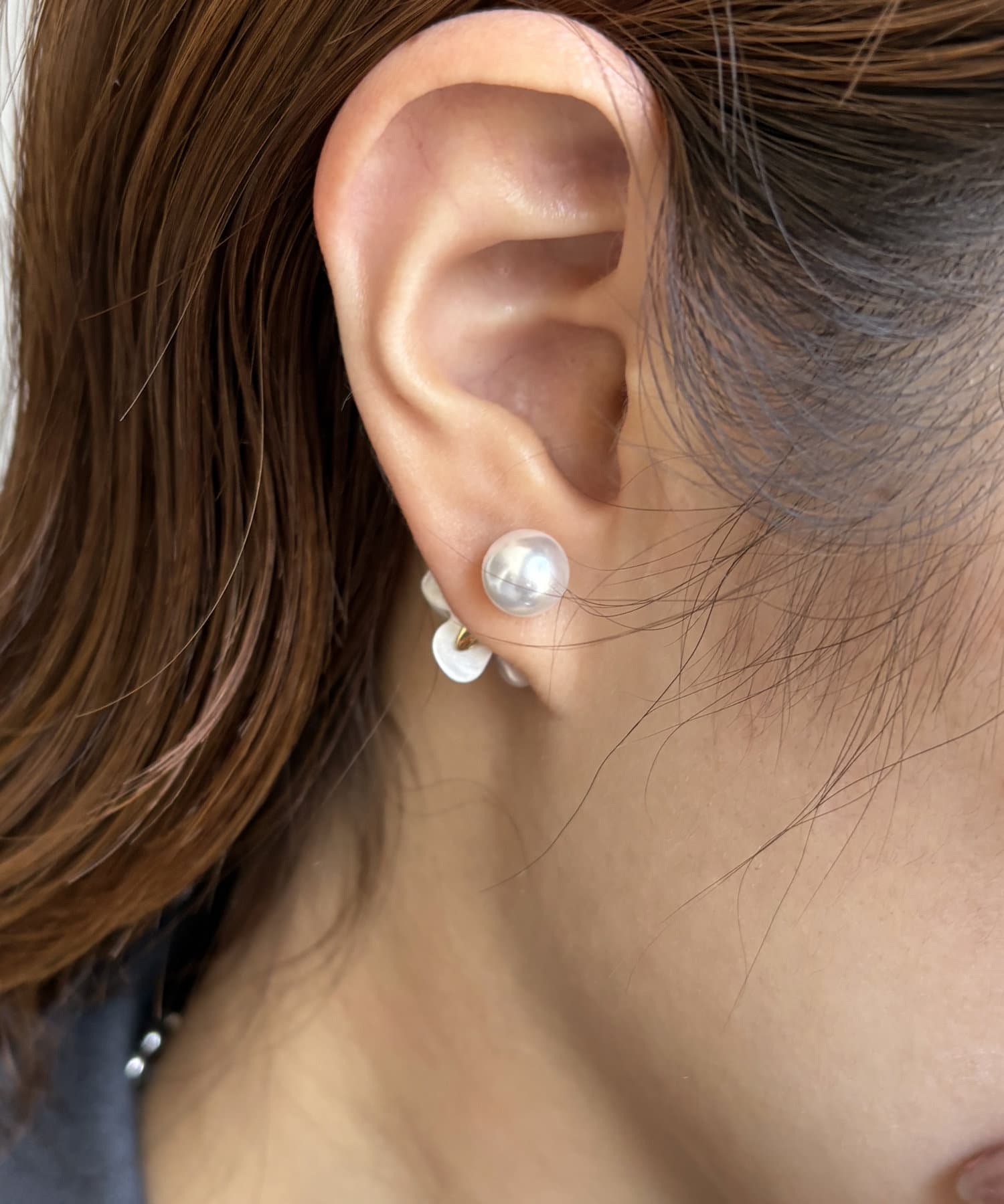pipipi　パールピアス MAYU]3ブラック ビジュークリスタルパールピアス | KOBUNSHA