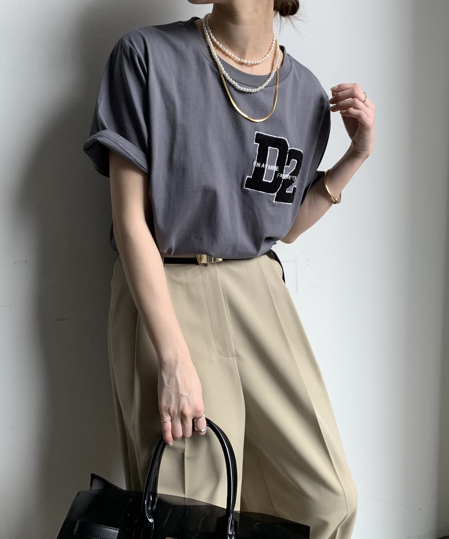 DOUDOU(ドゥドゥ) サガラ刺繍D2ワッペンTEE