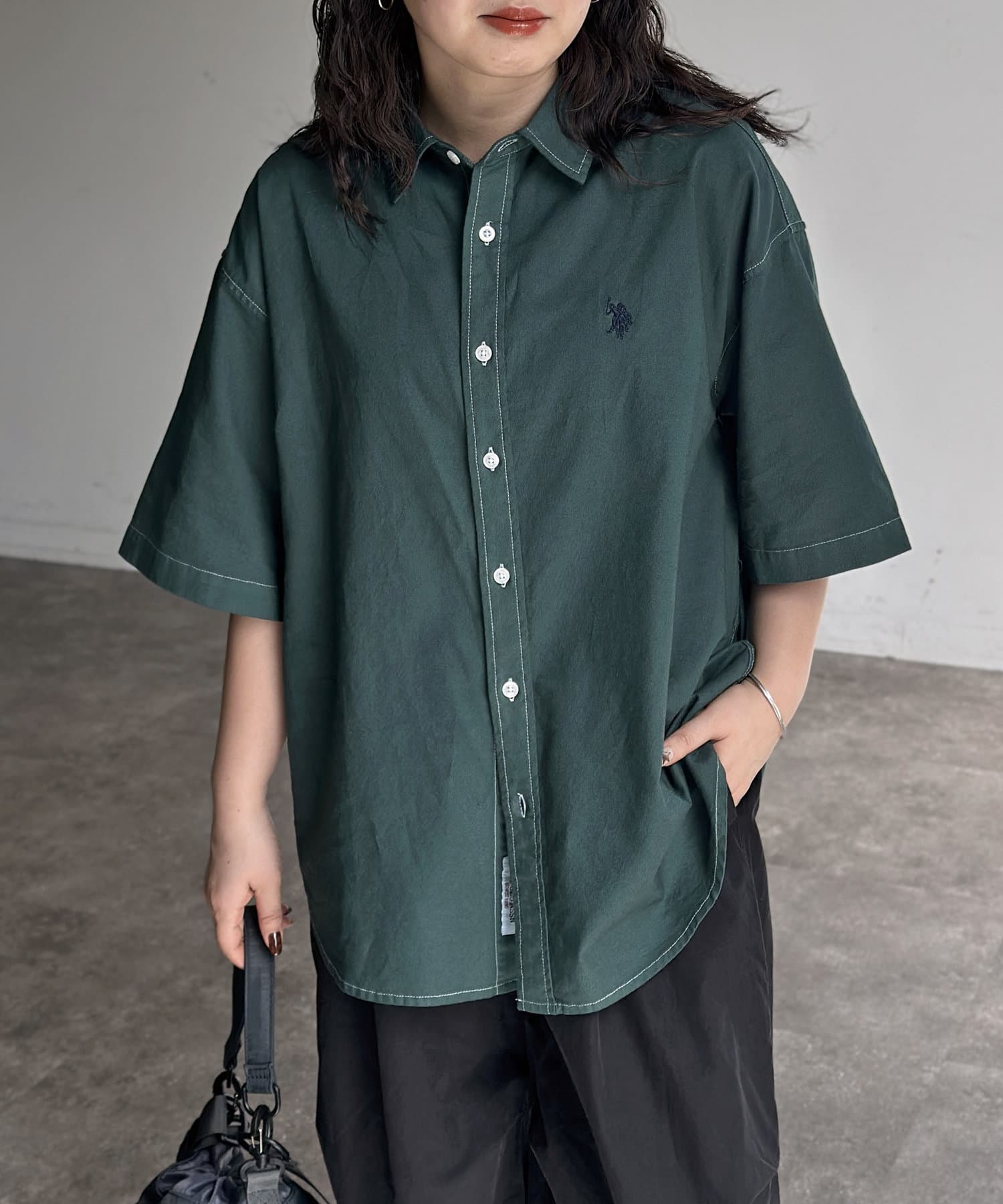 CPCM(シーピーシーエム) 【U.S. POLO ASSN.】オックスピグメント半袖シャツ