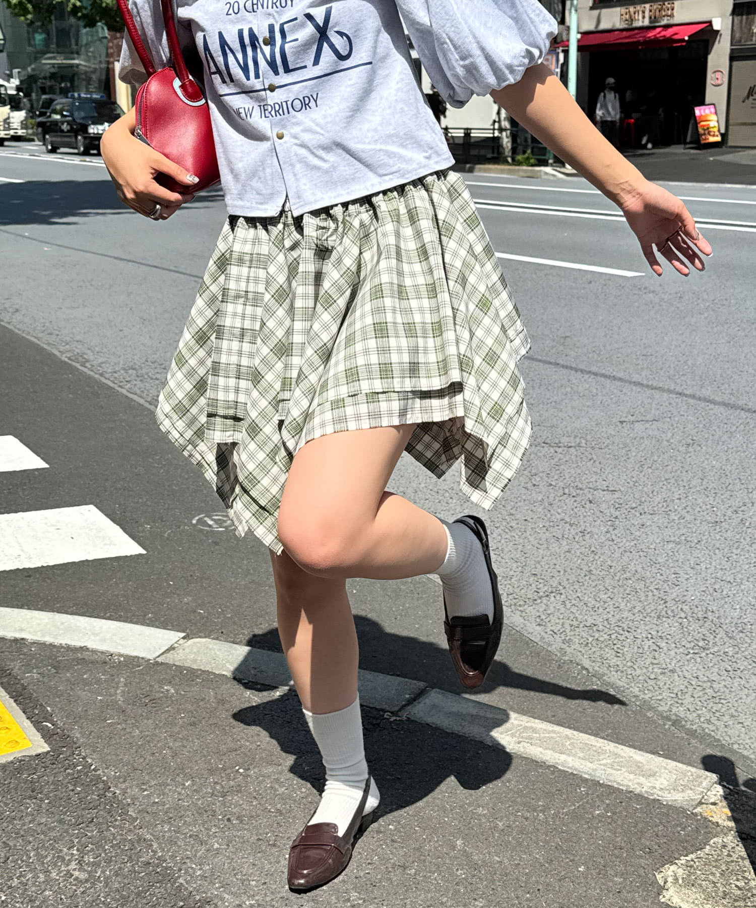 CIAOPANIC(チャオパニック) チェックイレヘムミニスカート