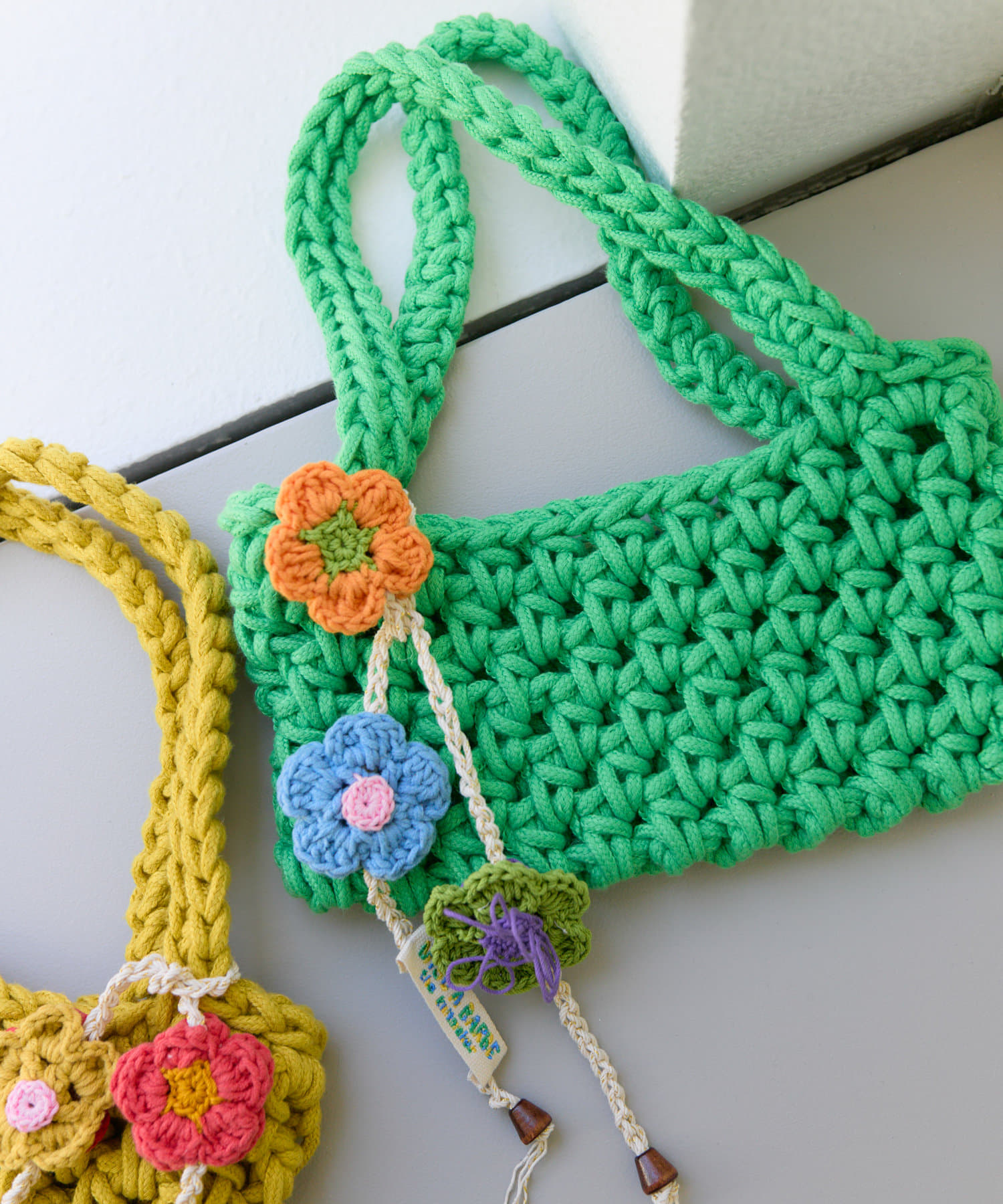 ear PAPILLONNER(イア パピヨネ) 【MISU A BARBE(ミスアバルブ）】NET BAG SQUARE/ミニバッグ