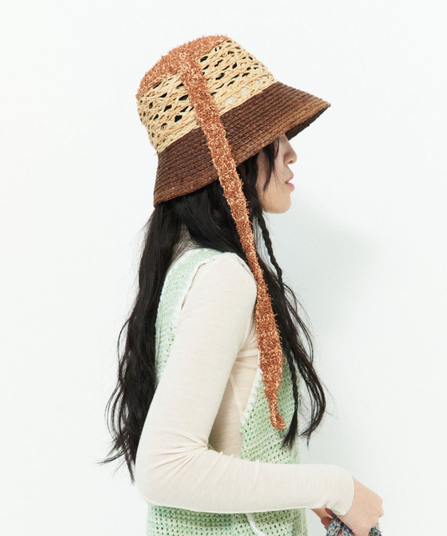 ear PAPILLONNER(イア パピヨネ) 【MISU A BARBE(ミスアバルブ）】HIDDLY BUCKET/ハット