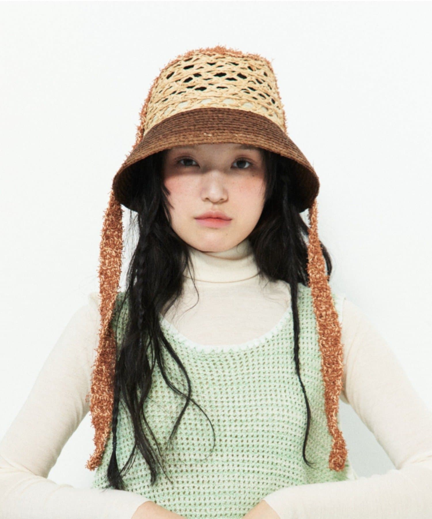 ear PAPILLONNER(イア パピヨネ) 【MISU A BARBE(ミスアバルブ）】HIDDLY BUCKET/ハット