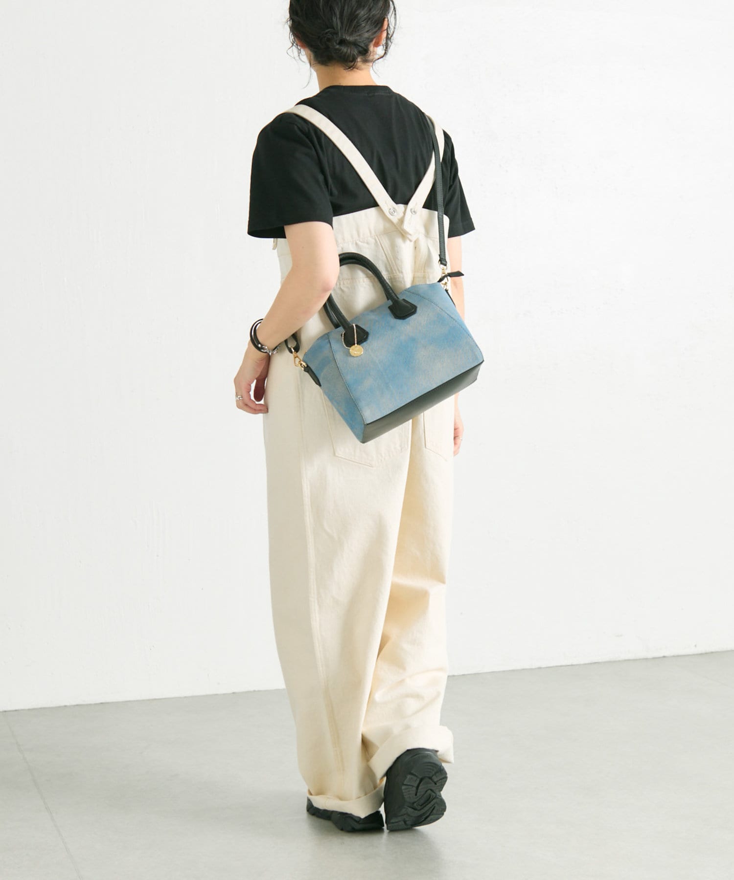 ear PAPILLONNER(イア パピヨネ) 【LAURA DI MAGGIO（ラウラ ディマッジオ）】《牛革》JEANS LEATHER BOSTON/ジーンズレザーボストンバッグ