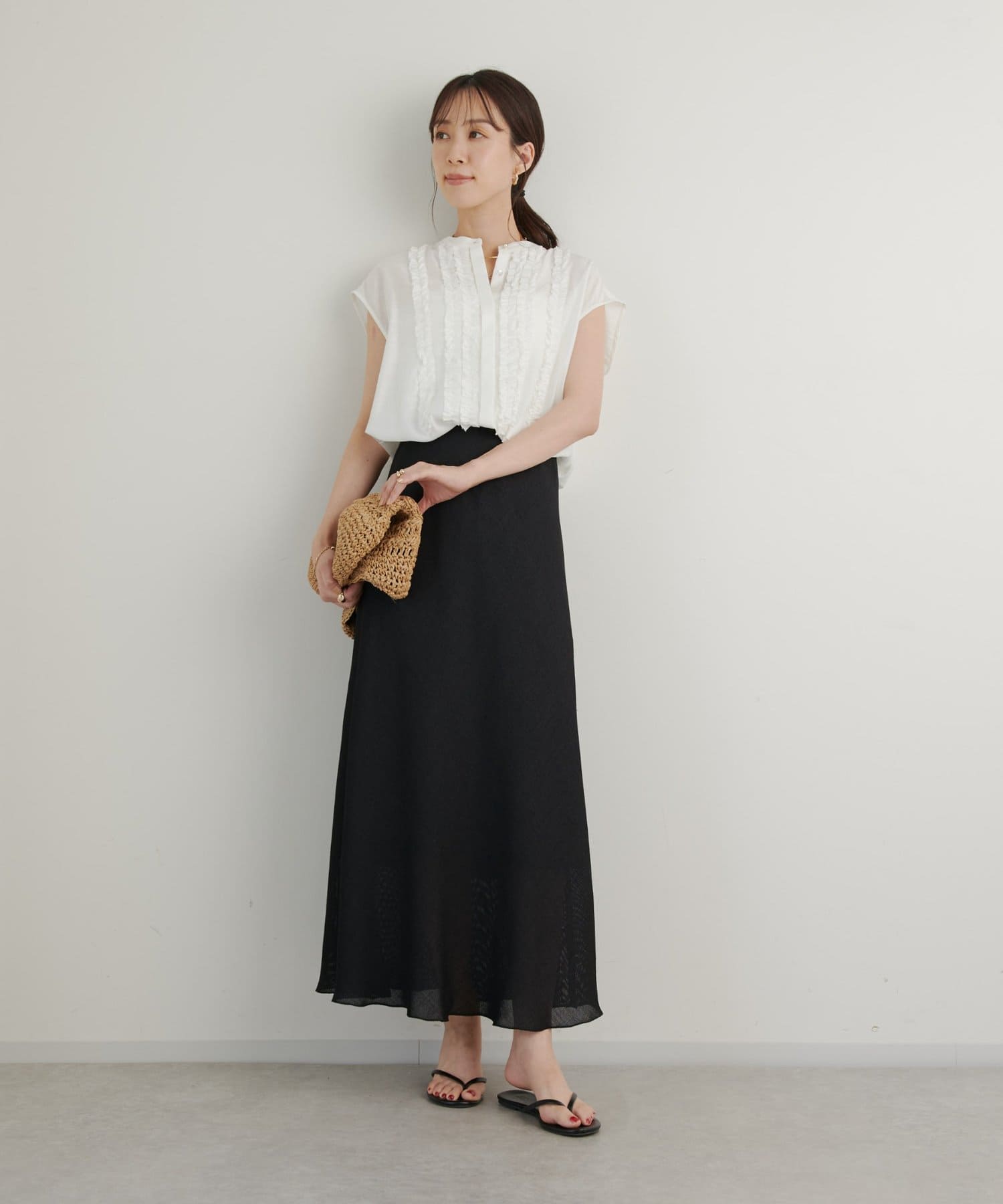 un dix cors(アンディコール) メッシュフレアスカート
