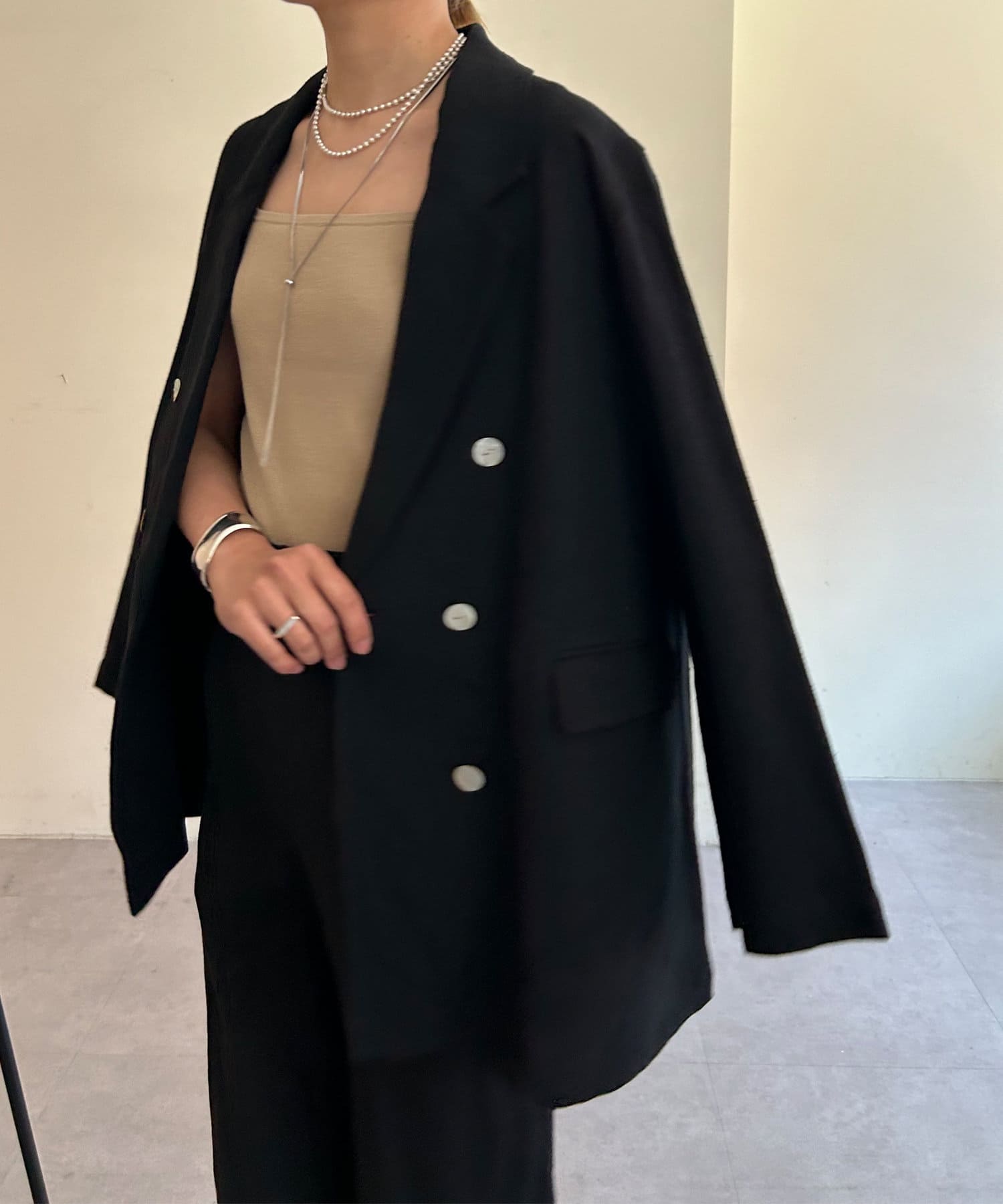 OUTLET(アウトレット) 【SHENERY】リネンダブルジャケット