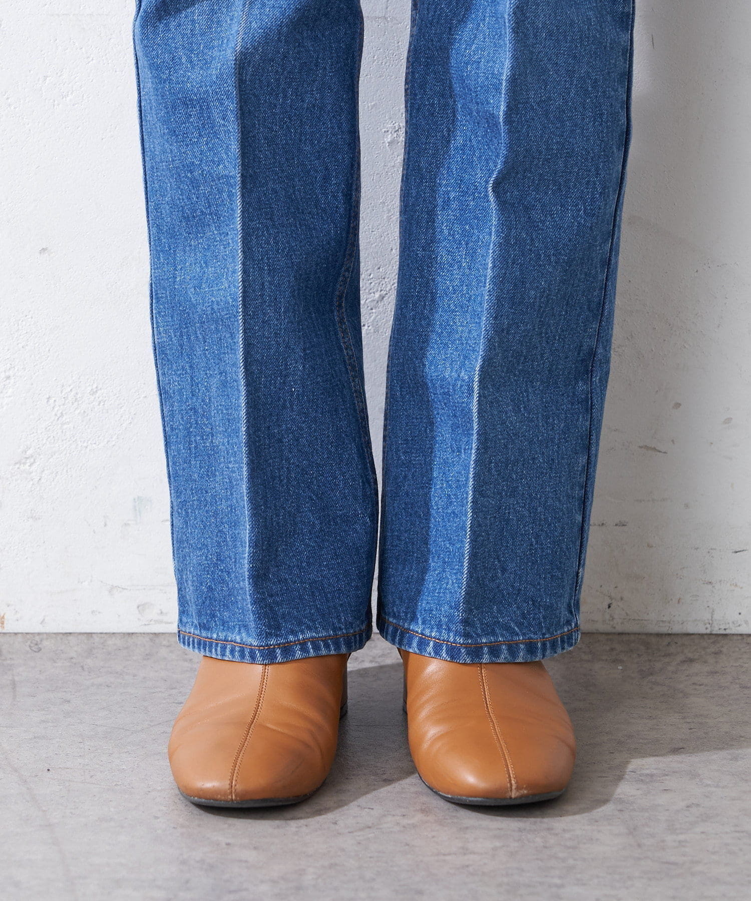 OUTLET(アウトレット) 【SHENERY】センタープレスデニムパンツ