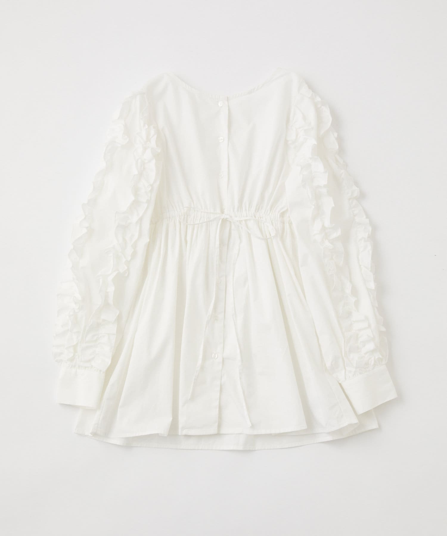 mline(エムライン) [mline]袖フリルシャツワンピース