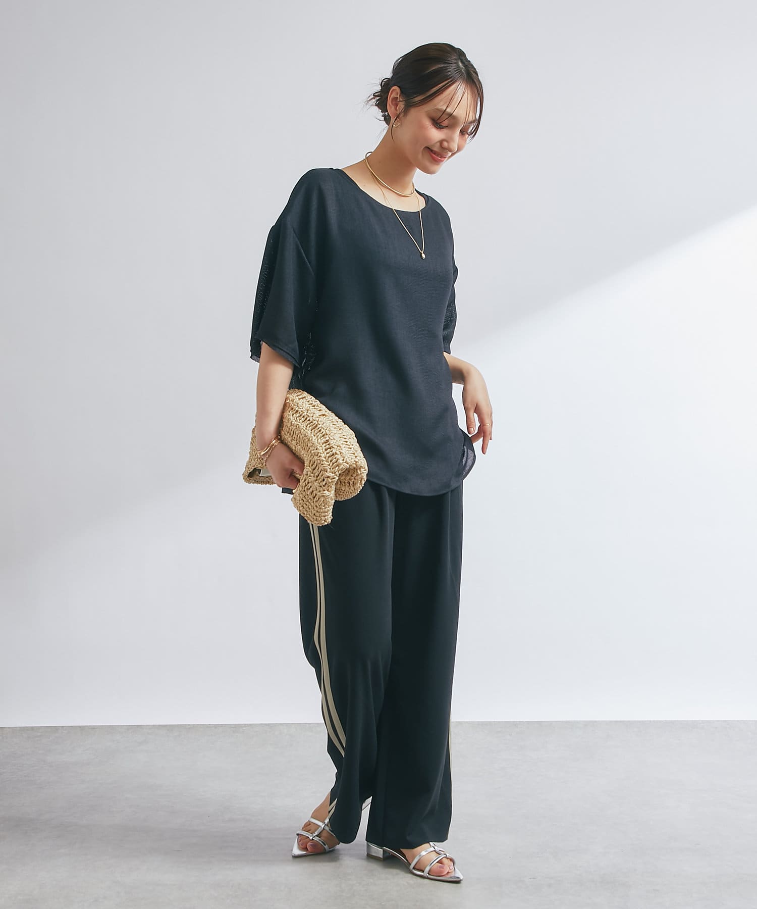 un dix cors(アンディコール) 半袖メッシュトップス