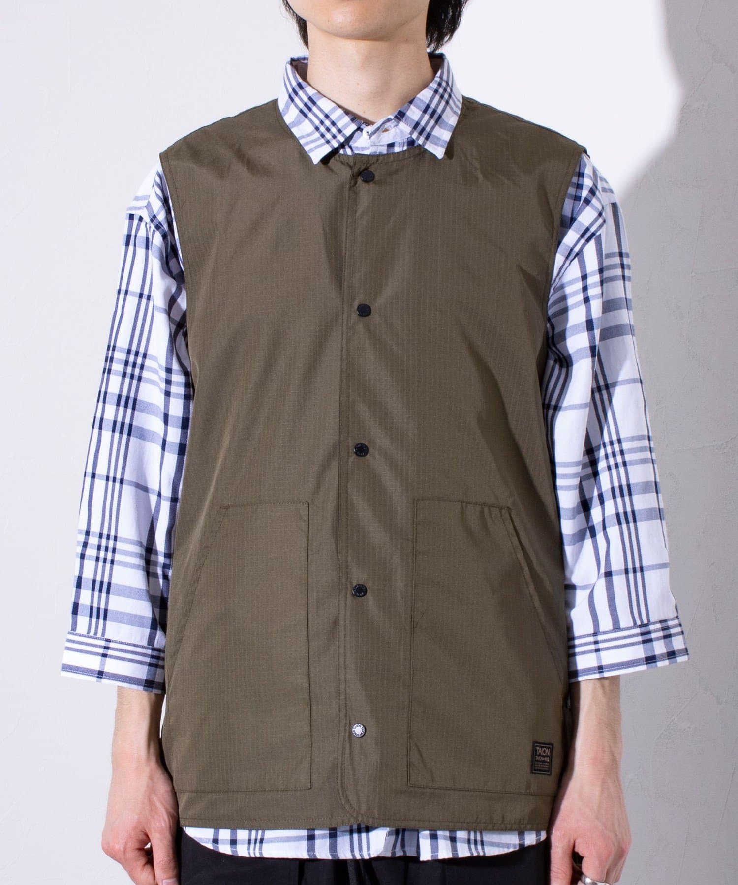 FREDY & GLOSTER(フレディ アンド グロスター) 【TAION】ミリタリー Ripstop クルーネック リバーシブルベスト