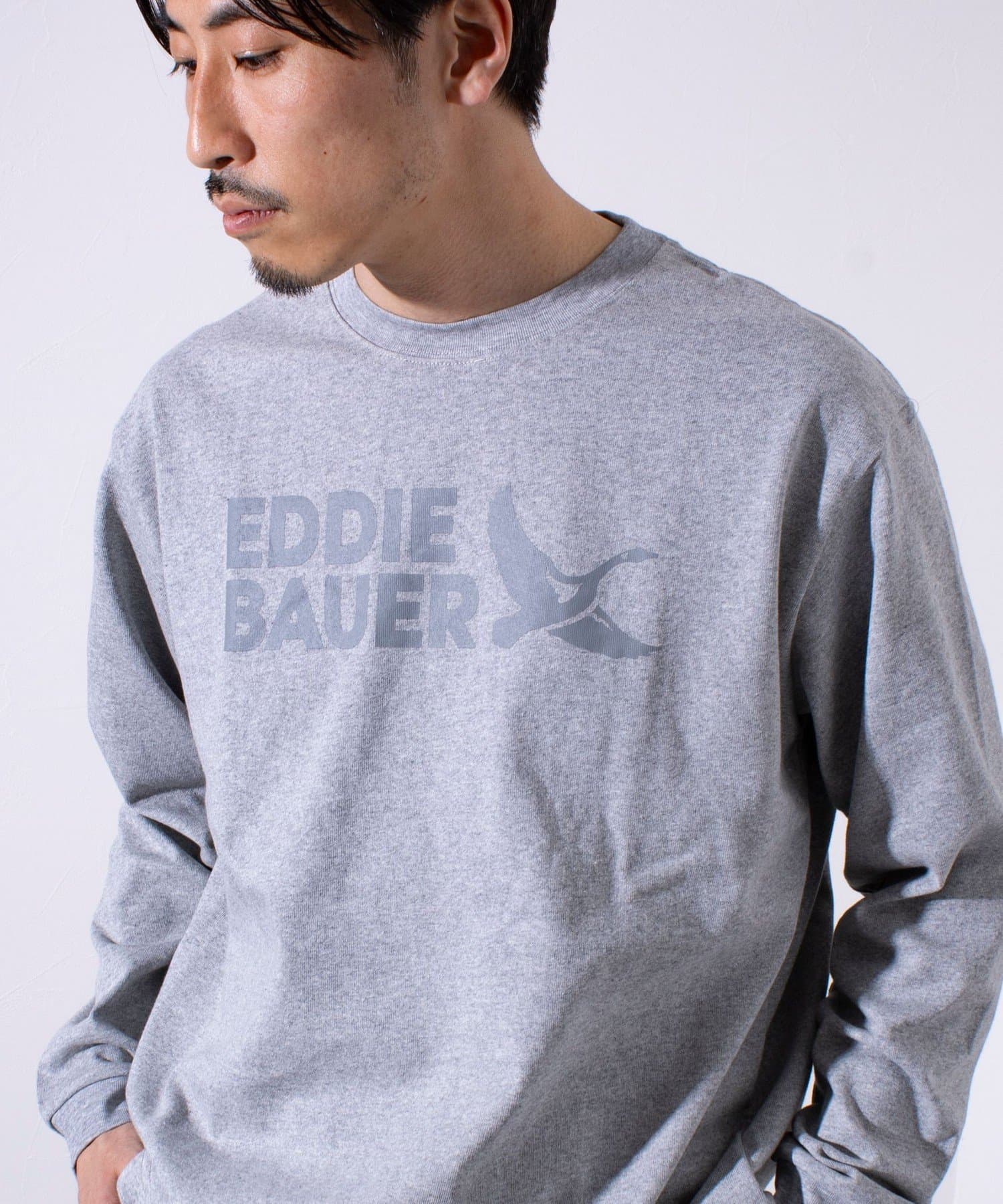 FREDY & GLOSTER(フレディ アンド グロスター) レディース 【Eddie Bauer】EB LOGO ロングスリーブTシャツ ロンT グレー