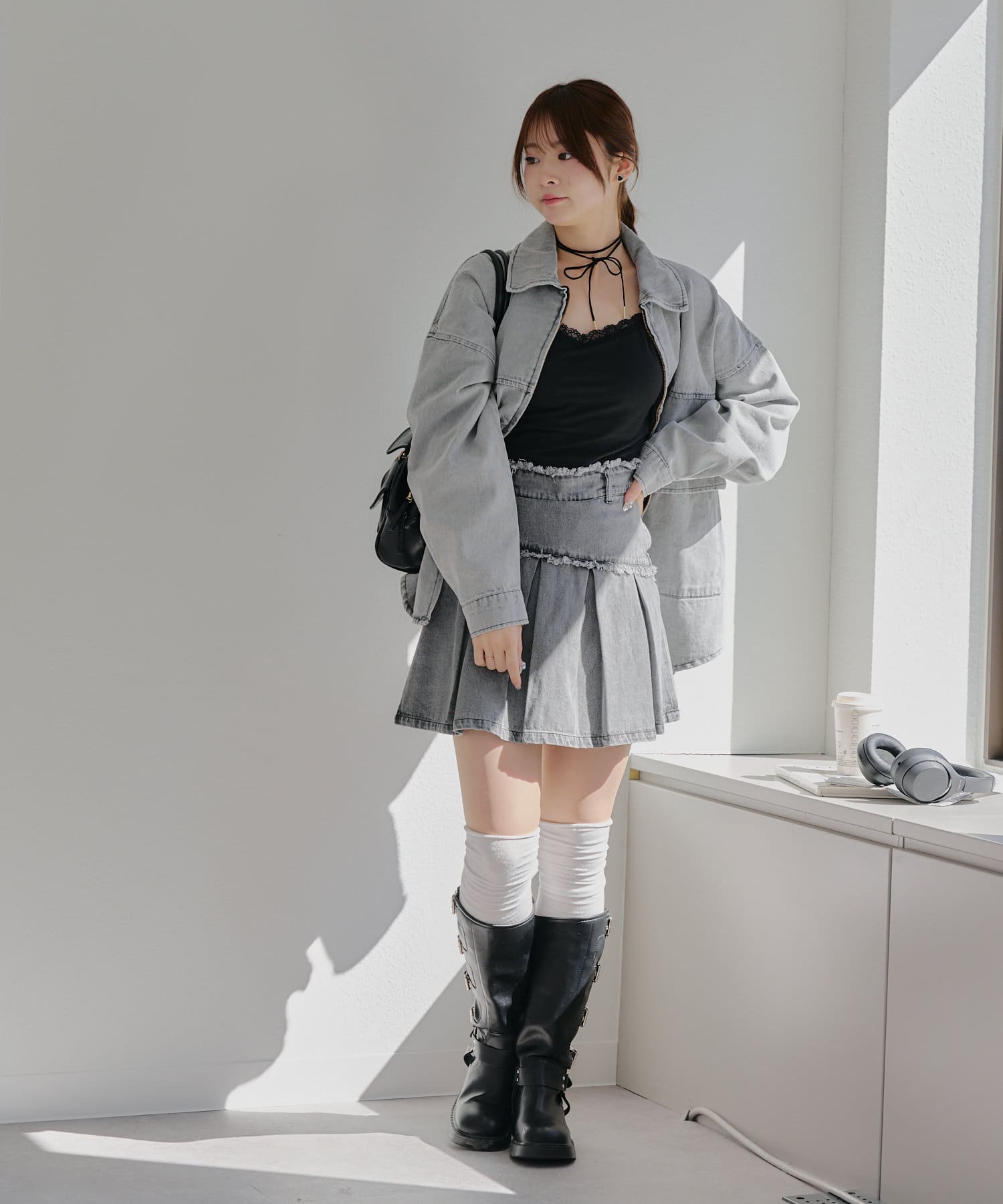NICE CLAUP / OLIVE des OLIVE OUTLET(ナイスクラップ  / オリーブ デ オリーブ アウトレット) 【春の始まりはデニムから！】【MARCHES】デニムＺＩＰブルゾン
