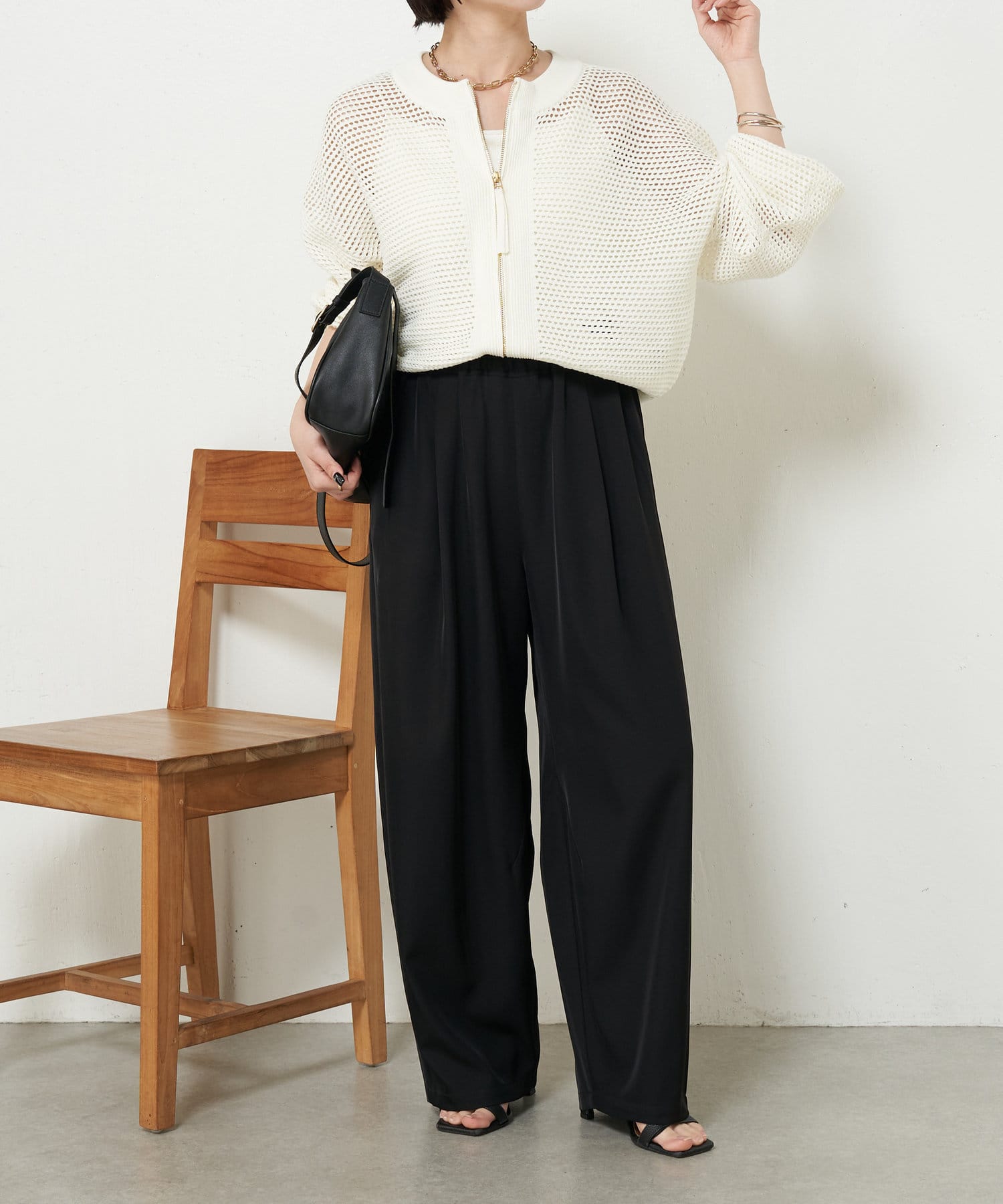メッシュニットブルゾン | Jena espace merveilleux(ジェナ