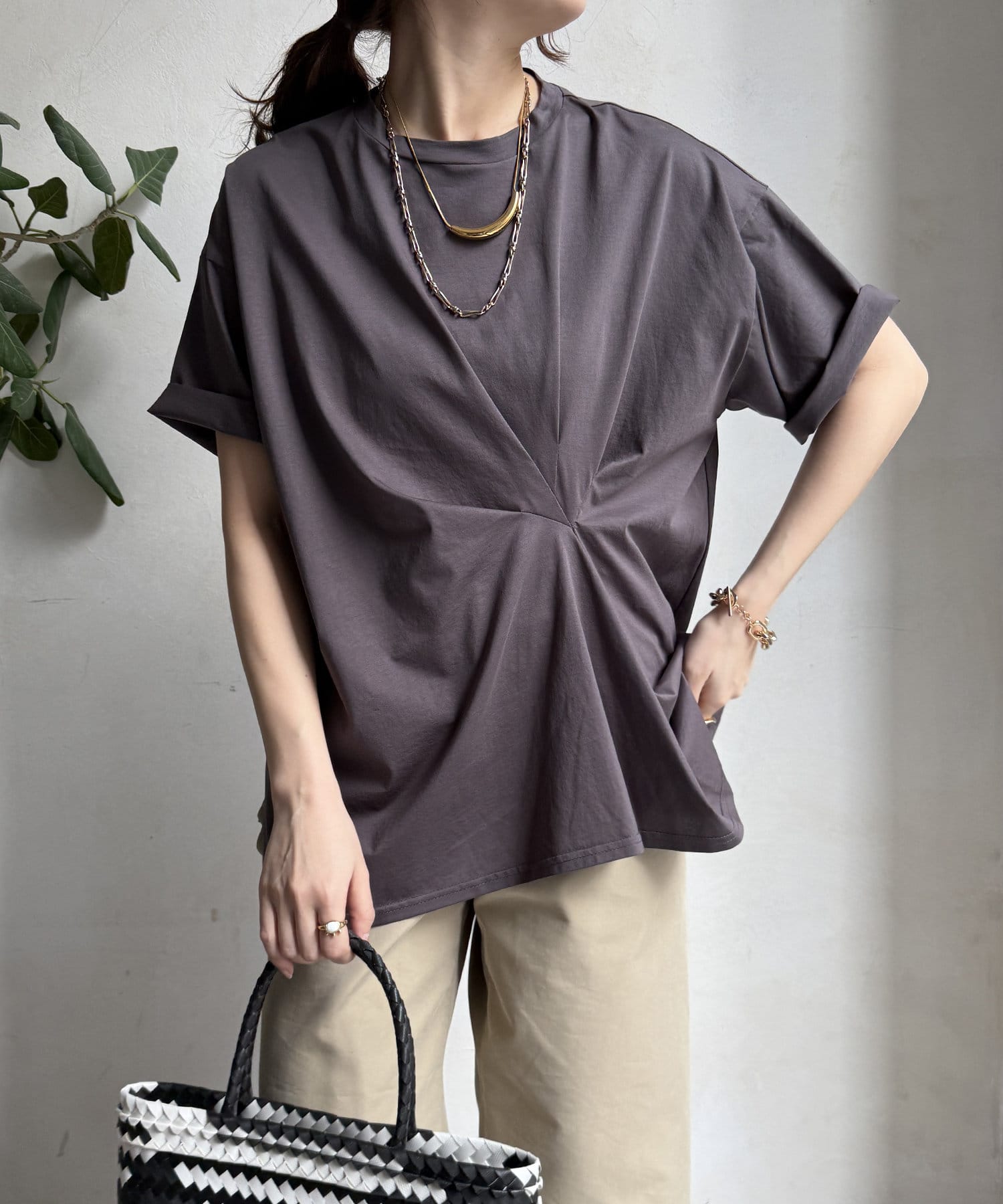 DOUDOU(ドゥドゥ) 【WEB限定】ツイストデザインTEE