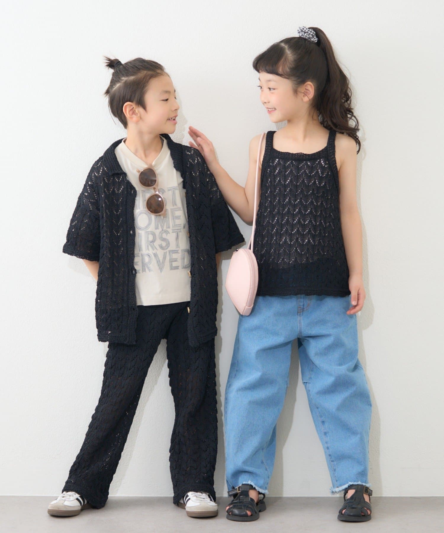KIDS】【GOOD HOLIDAY】透かし編み開襟シャツ | CIAOPANIC TYPY