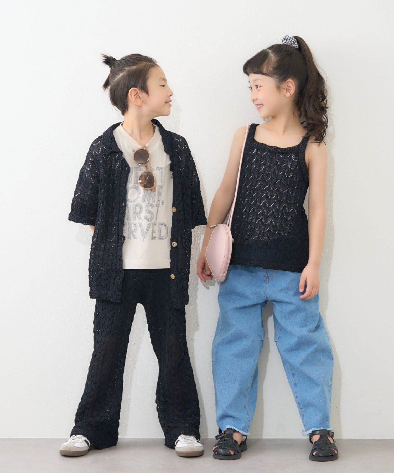 KIDS】【GOOD HOLIDAY】透かし編み開襟シャツ | CIAOPANIC TYPY
