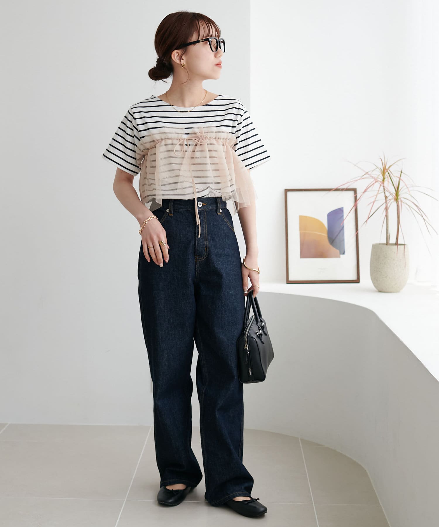 OUTLET(アウトレット) 【Discoat】ラメチュールセットTシャツ