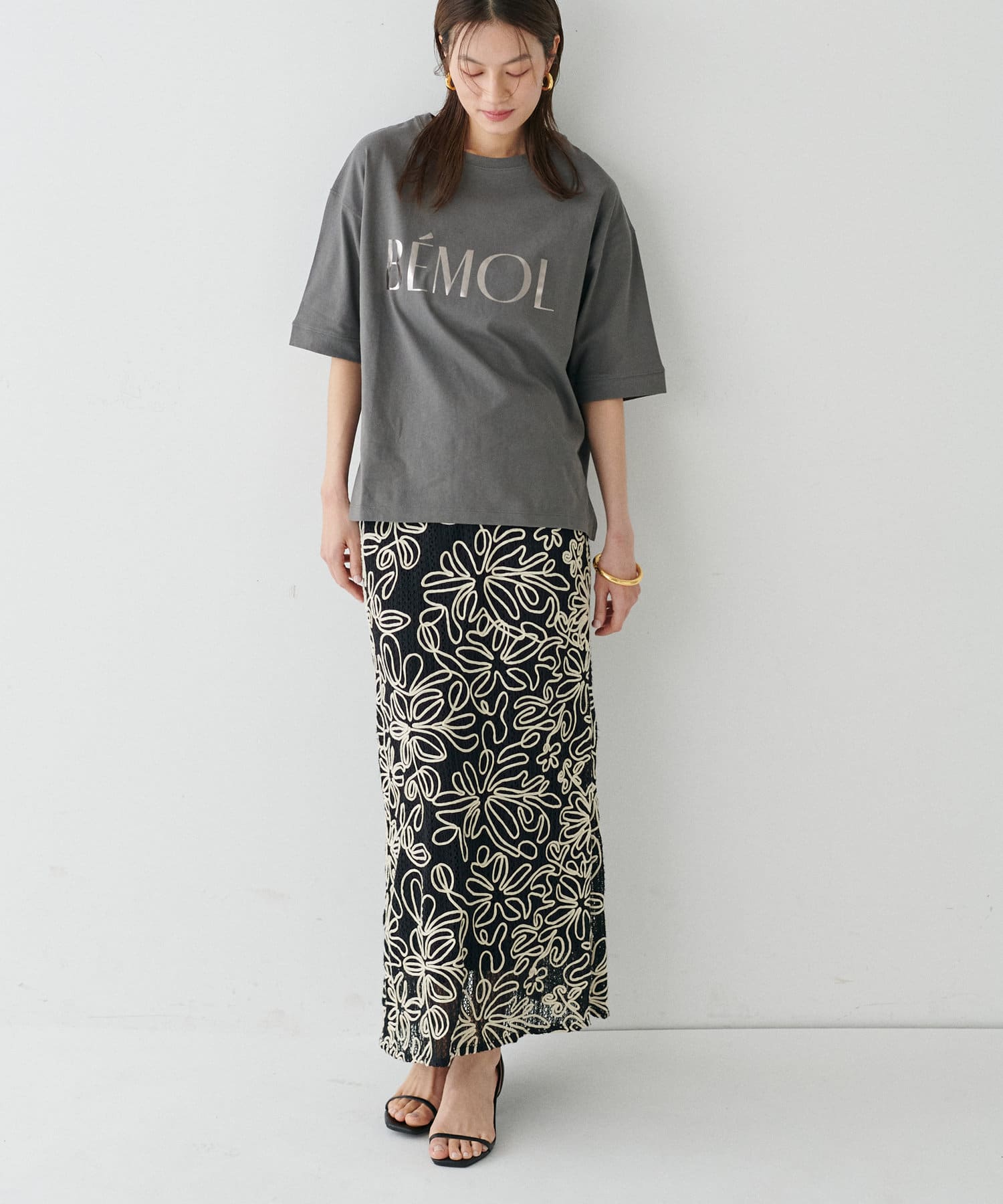 LARUTA(ラルータ) 【Web限定】コード刺繍レーススカート