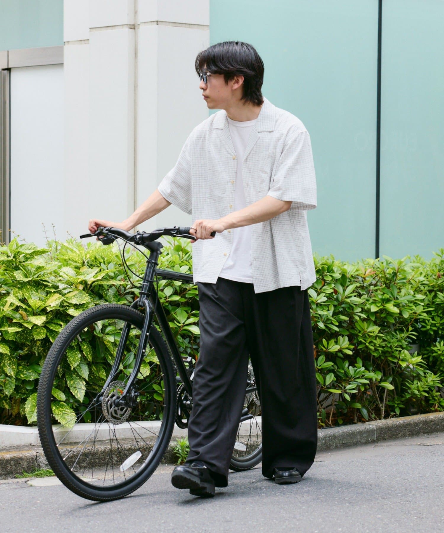 リネンレーヨンオープンカラーシャツ 8/14アウトレット追加】リネンオープンカラーシャツ（シャツ