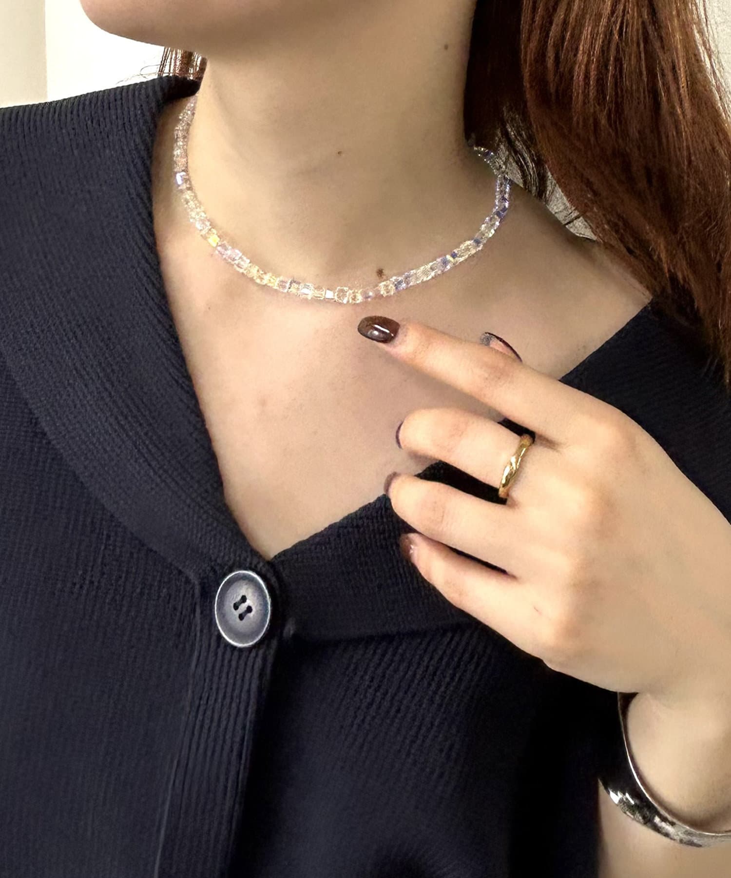 mystic(ミスティック) ［eau］shiny clear necklace