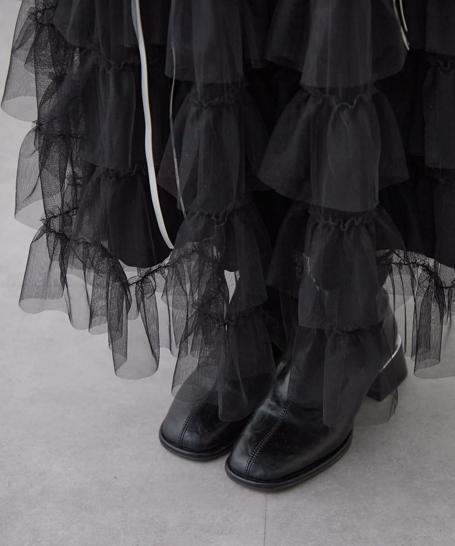 mline(エムライン) [mline]チュールリボンスカート