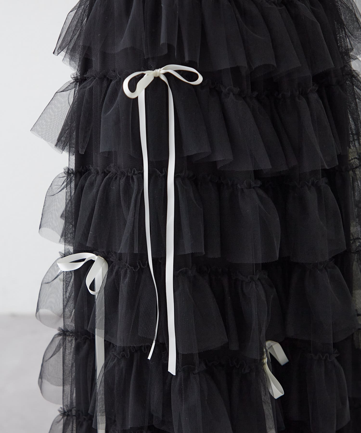 mline(エムライン) [mline]チュールリボンスカート