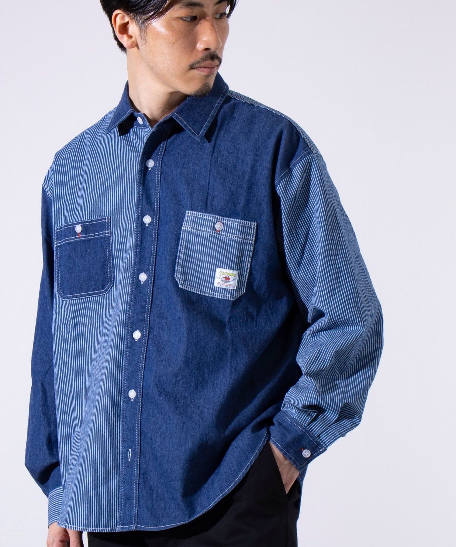 FREDY & GLOSTER(フレディ アンド グロスター) 【FREDYMAC】クレイジーパターン 切り替えシャツ ユニセックス