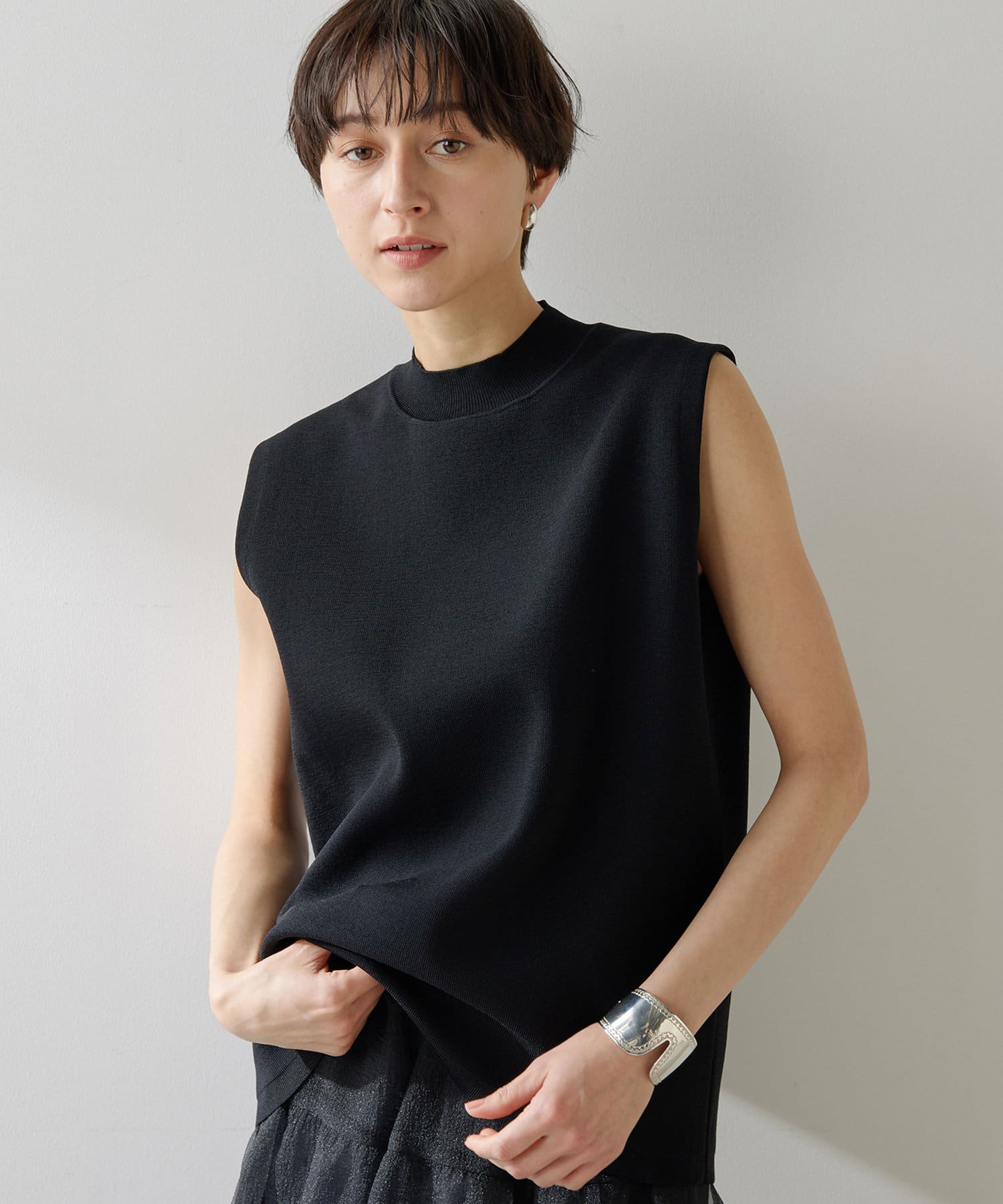 ガーターニットノースリーブプルオーバー | Whim Gazette(ウィム